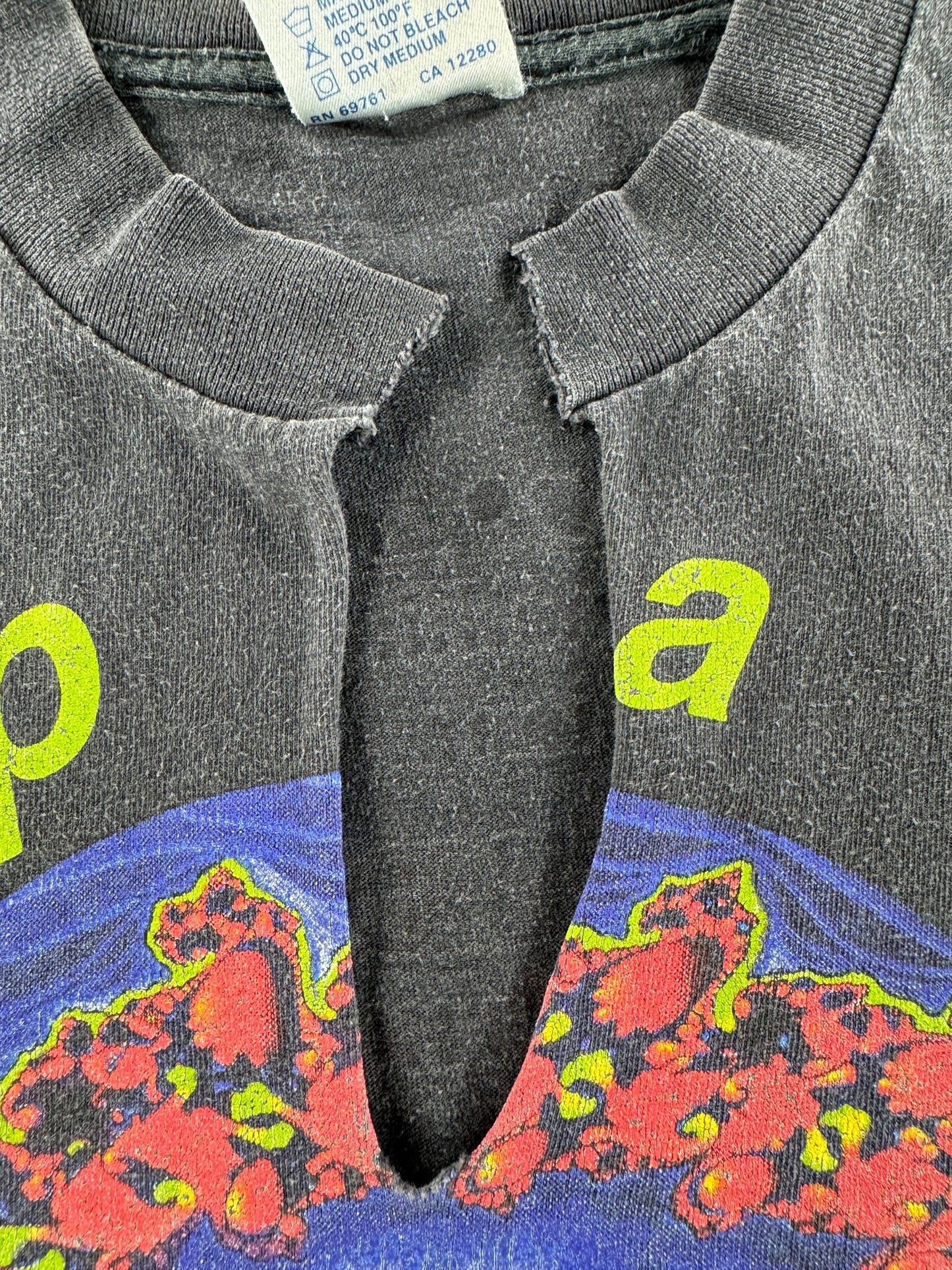 Cut Neck on Vintage 1991 Lollapalooza Chopped Tee SZ L - AS IS
