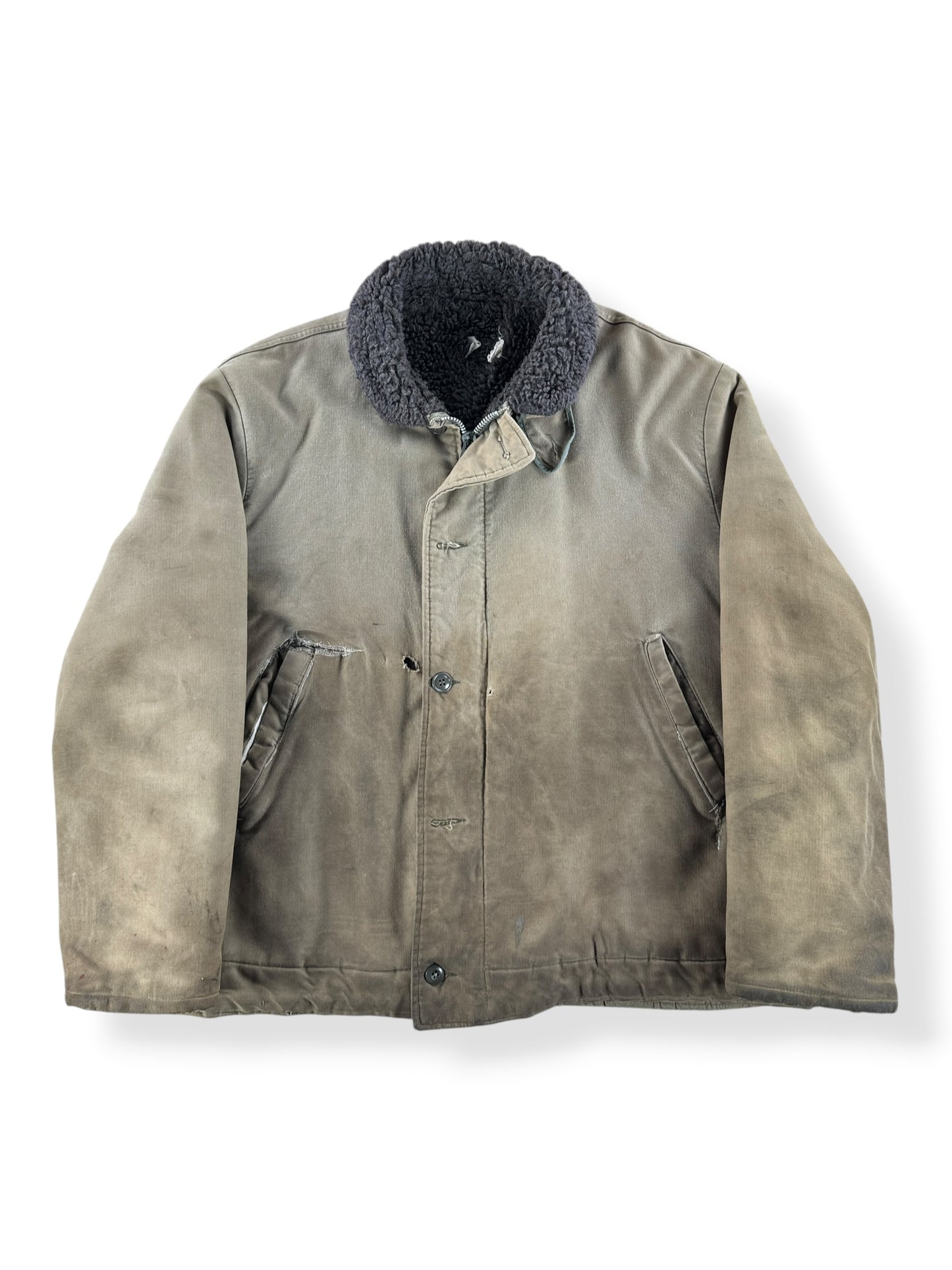 Front of Vintage Salty Civilian N-1 Deck Jacket SZ XXL