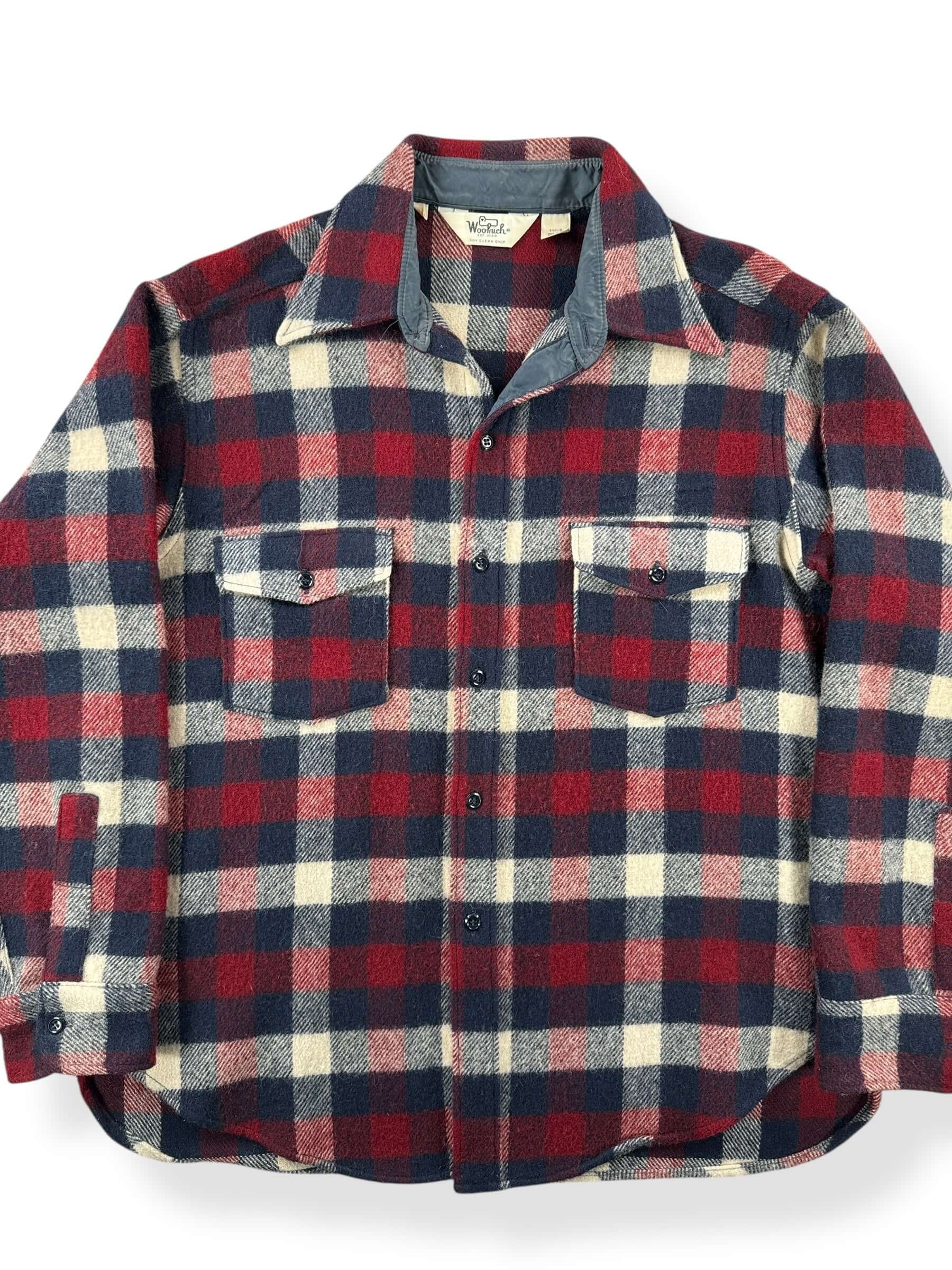 Front Close Up of Vintage Woolrich Wool Blend Jac-Shirt SZ XL