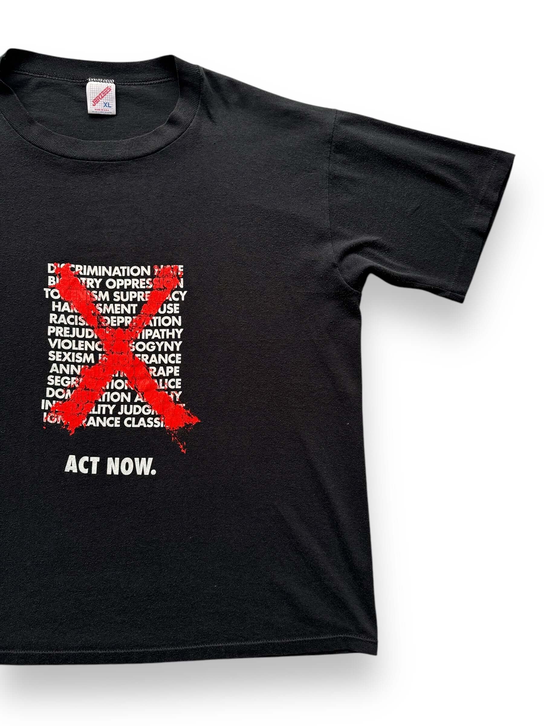 front left of Vintage 90s Act Now Activism Tee SZ XL