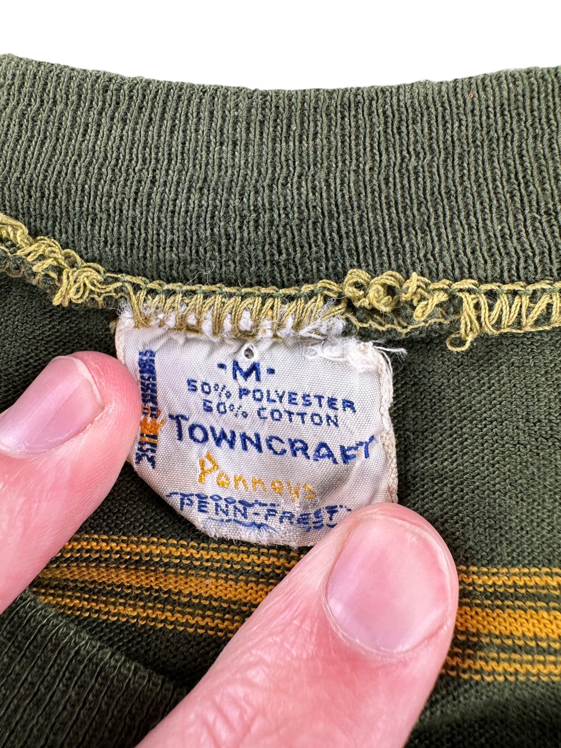 Tag on Vintage Towncraft Penney's Striper Tee SZ M (Fits S)