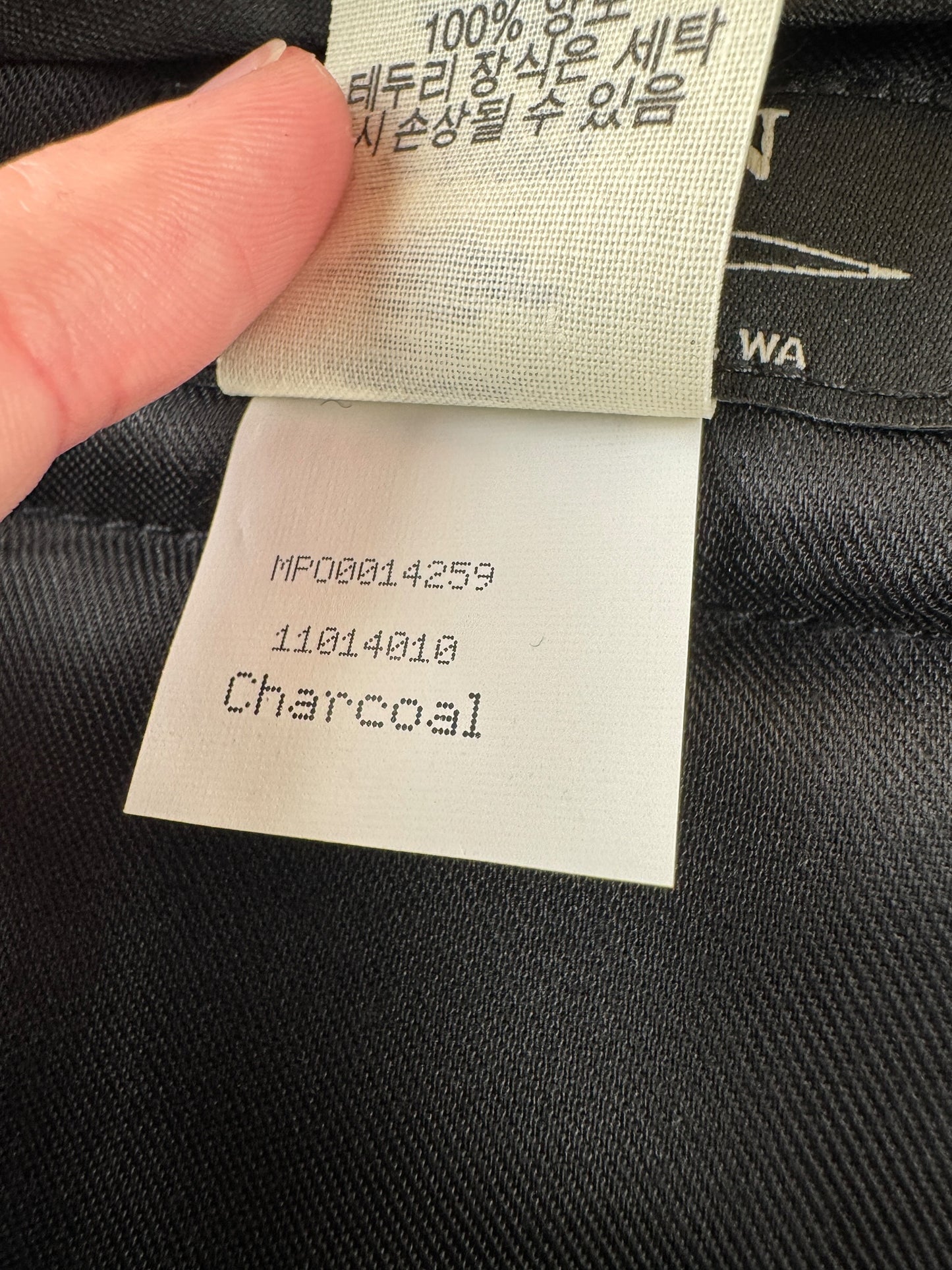 Tag on Filson Charcoal Mackinaw Wool Field Pants W36 (Fits W38)