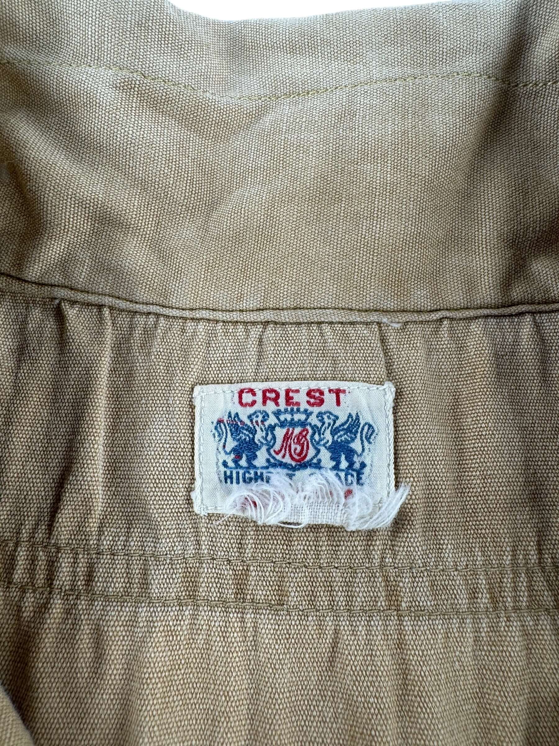 Tag on Vintage Crest Army Chinstrap Top SZ L