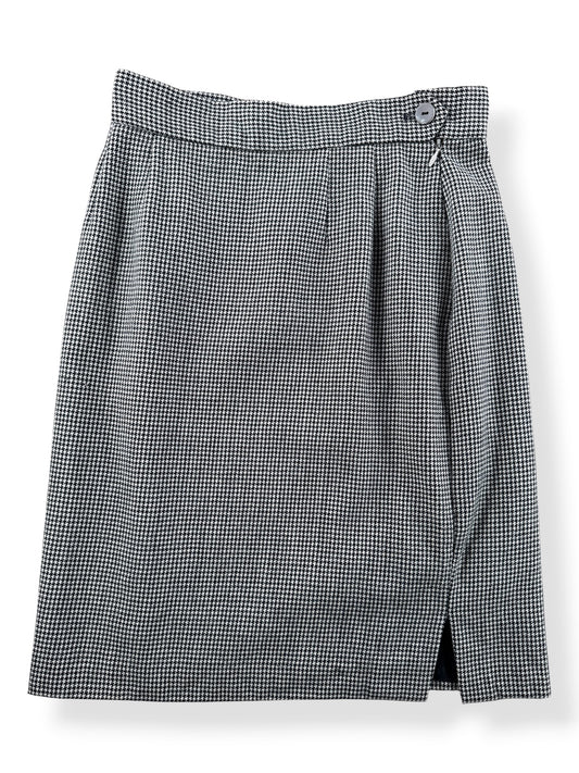 Front of Vintage 80s Nordstrom Wool Houndstooth Skirt W30