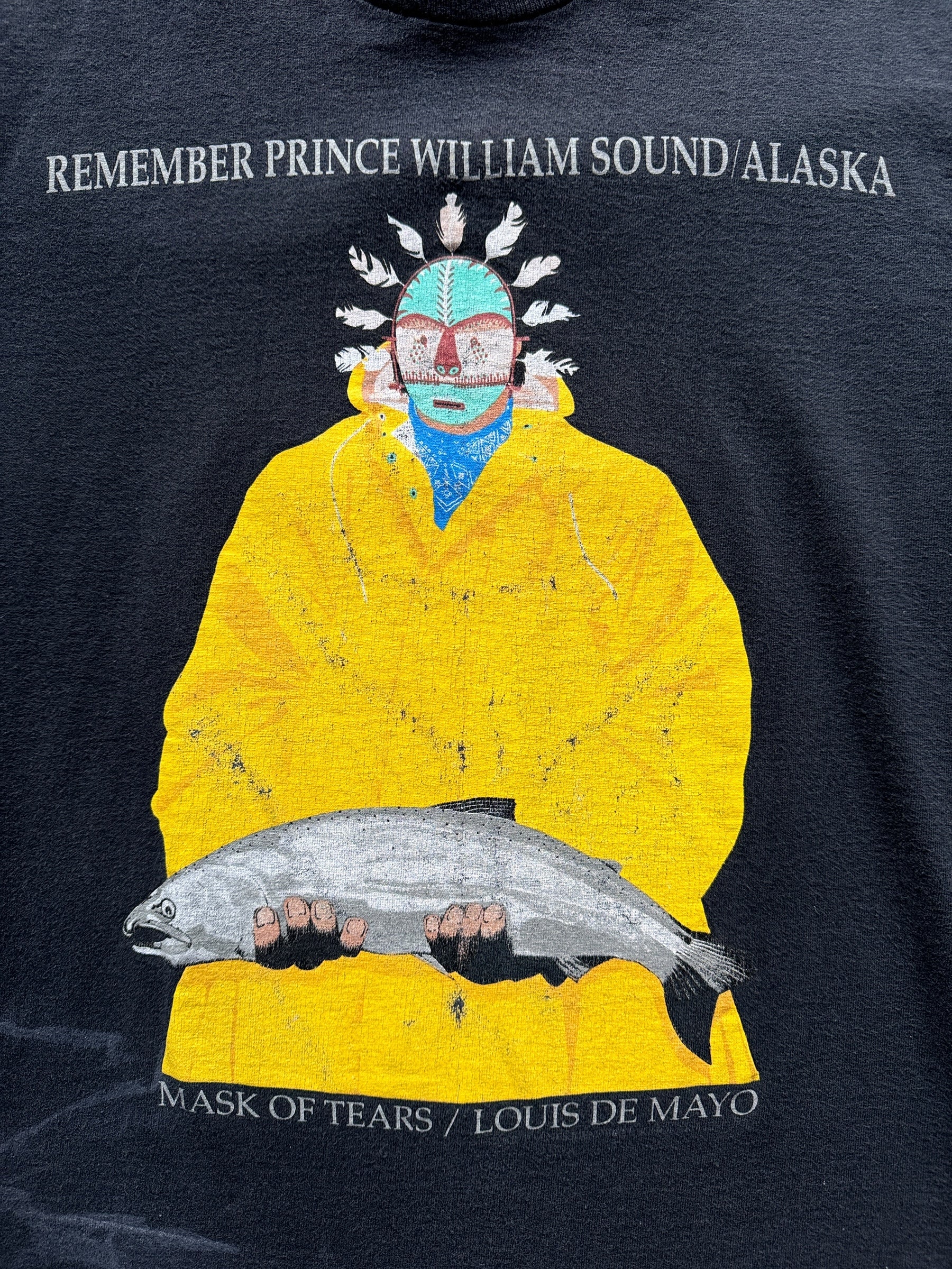 front graphic of Vintage Prince William Sound Alaska Tee SZ S