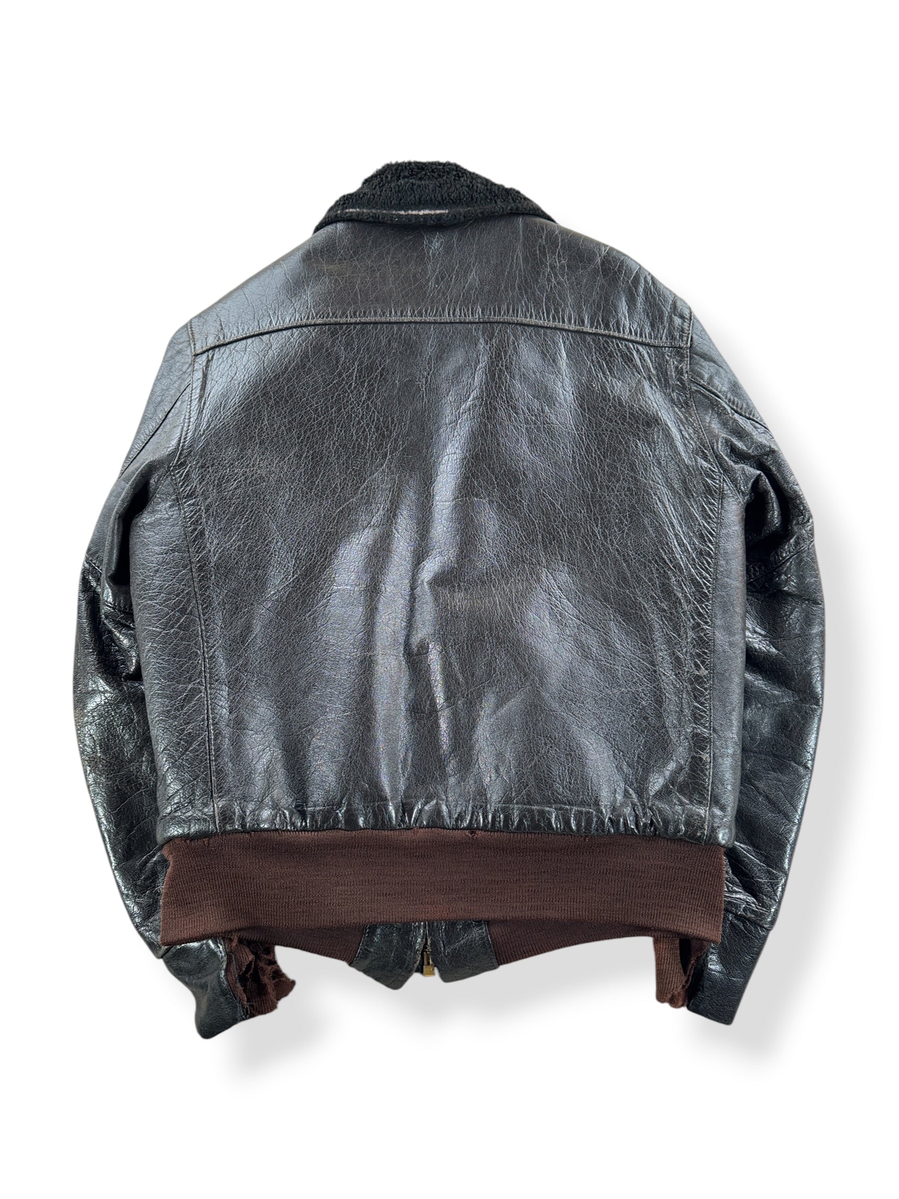 Vintage LL Bean Script Era Lambskin G1 Style Leather Jacket SZ M