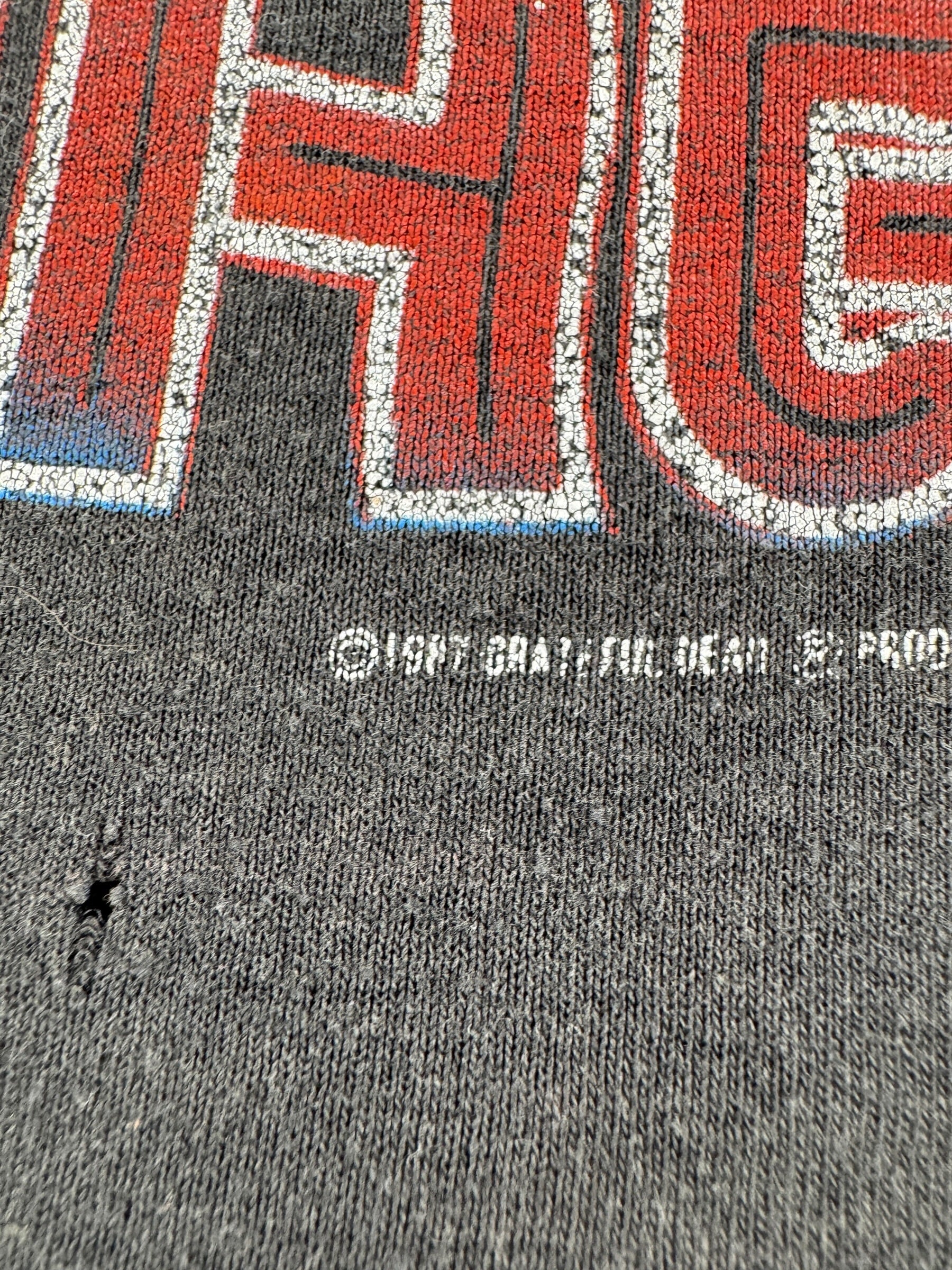 Trademark on Vintage 1987 Grateful Dead In The Dark Tee SZ L