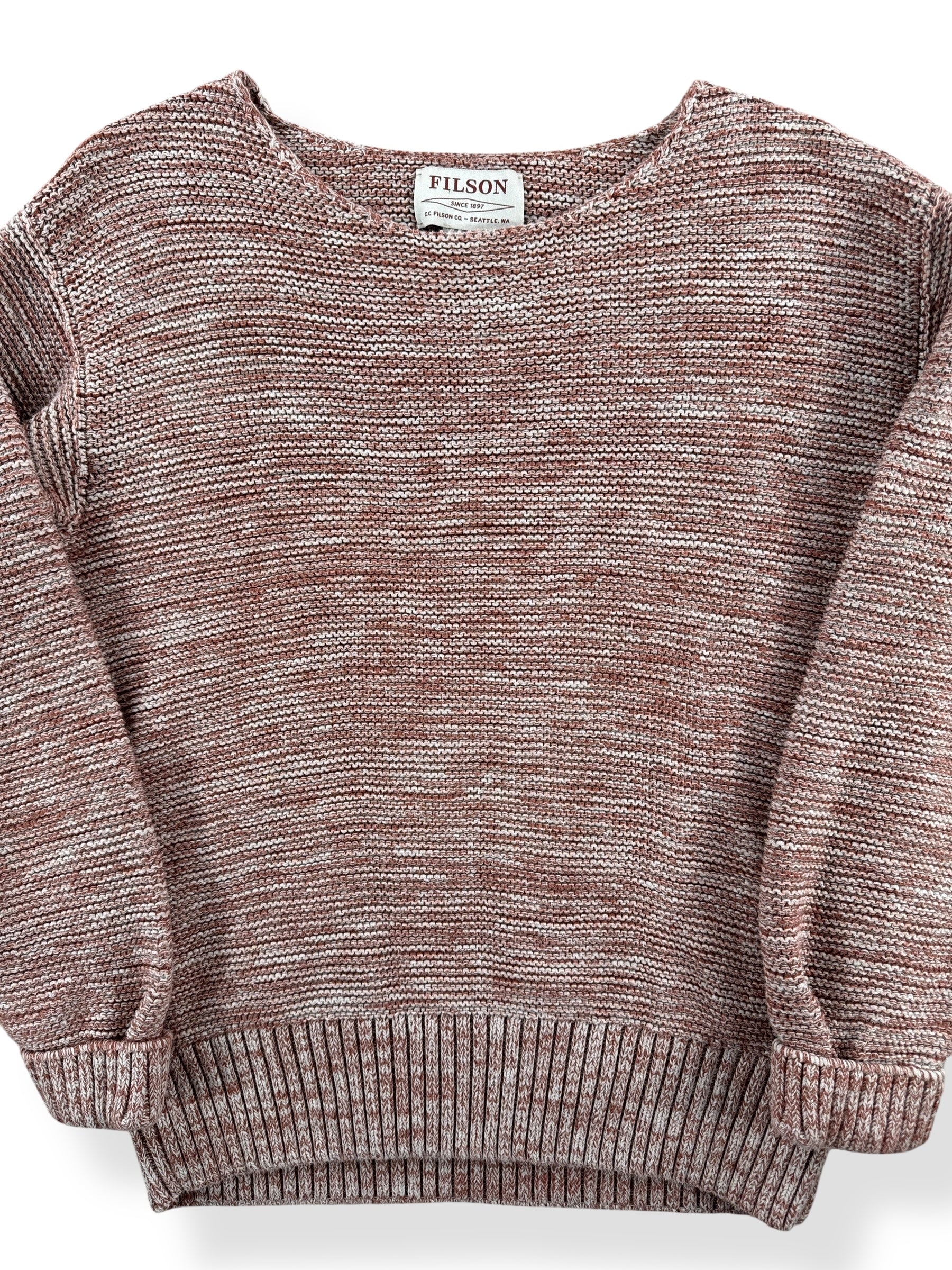 Front Close Up of Filson Women's Lake Quinault Sweater SZ L