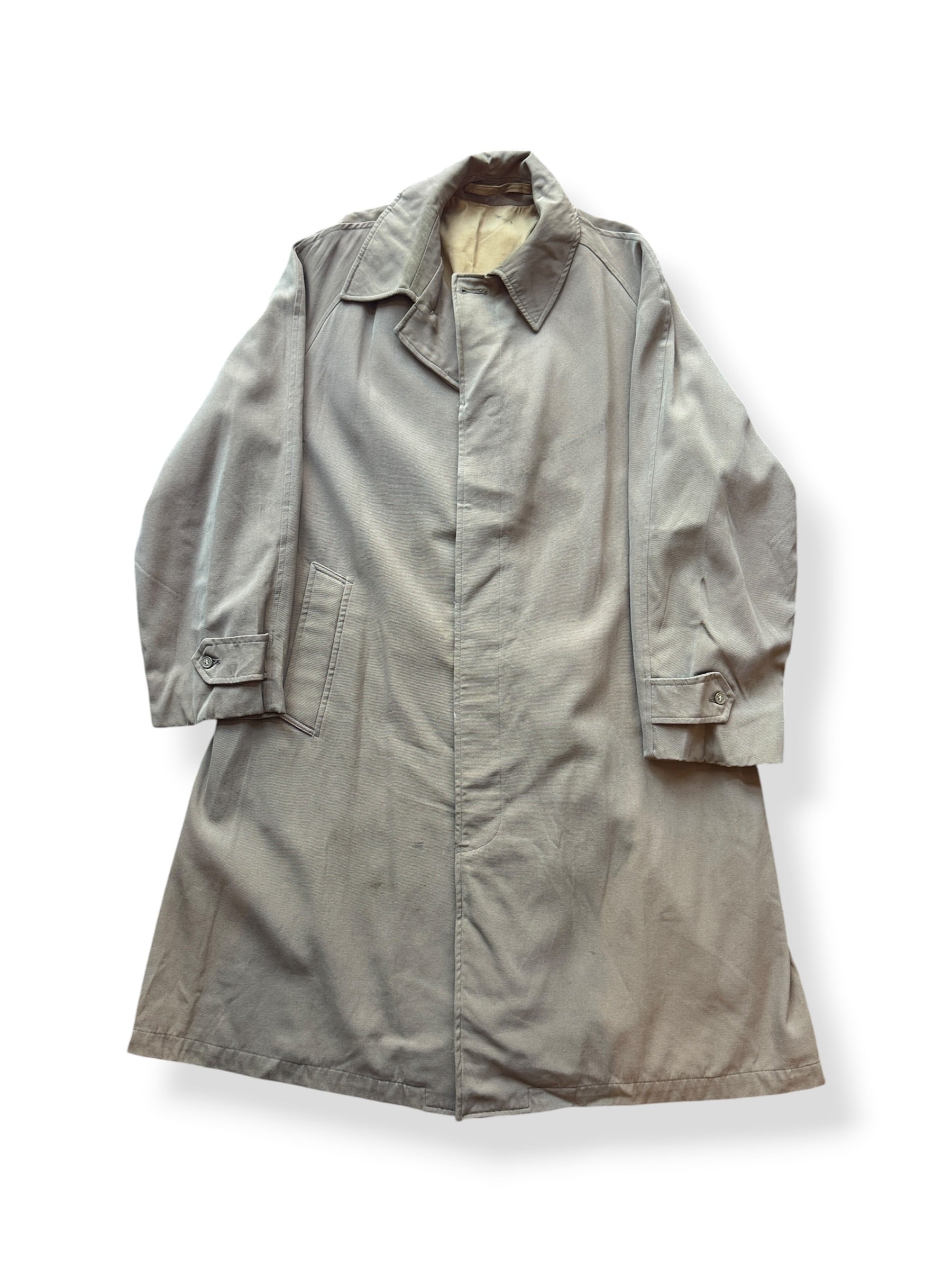 Front of Vintage Wool Gabardine Trench Coat SZ XL