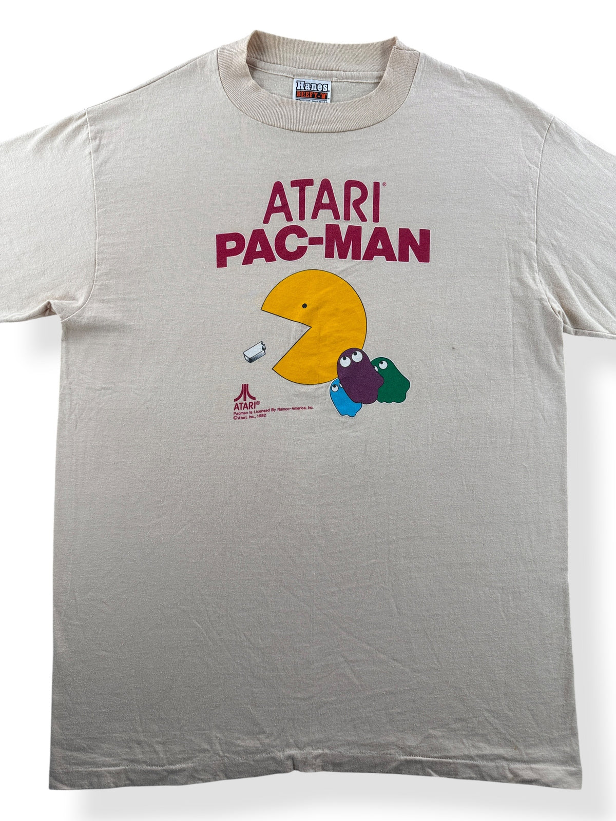 Close-up of Vintage '82 Atari 2600 Pac Man Tee SZ L (Fits M)