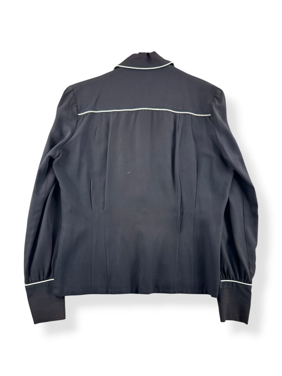 Back of Vintage Connie Sportswear Wool Gabardine Western Top SZ M
