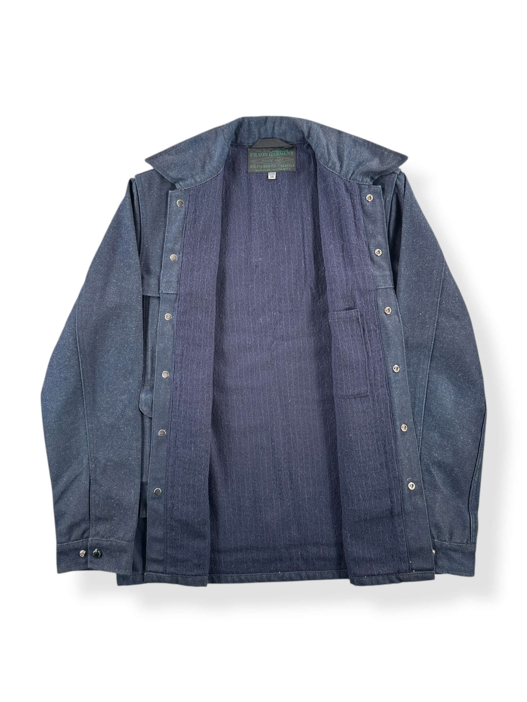 Filson X Tellason Waxed Denim Cruiser Jacket SZ 36 – The Barn Owl