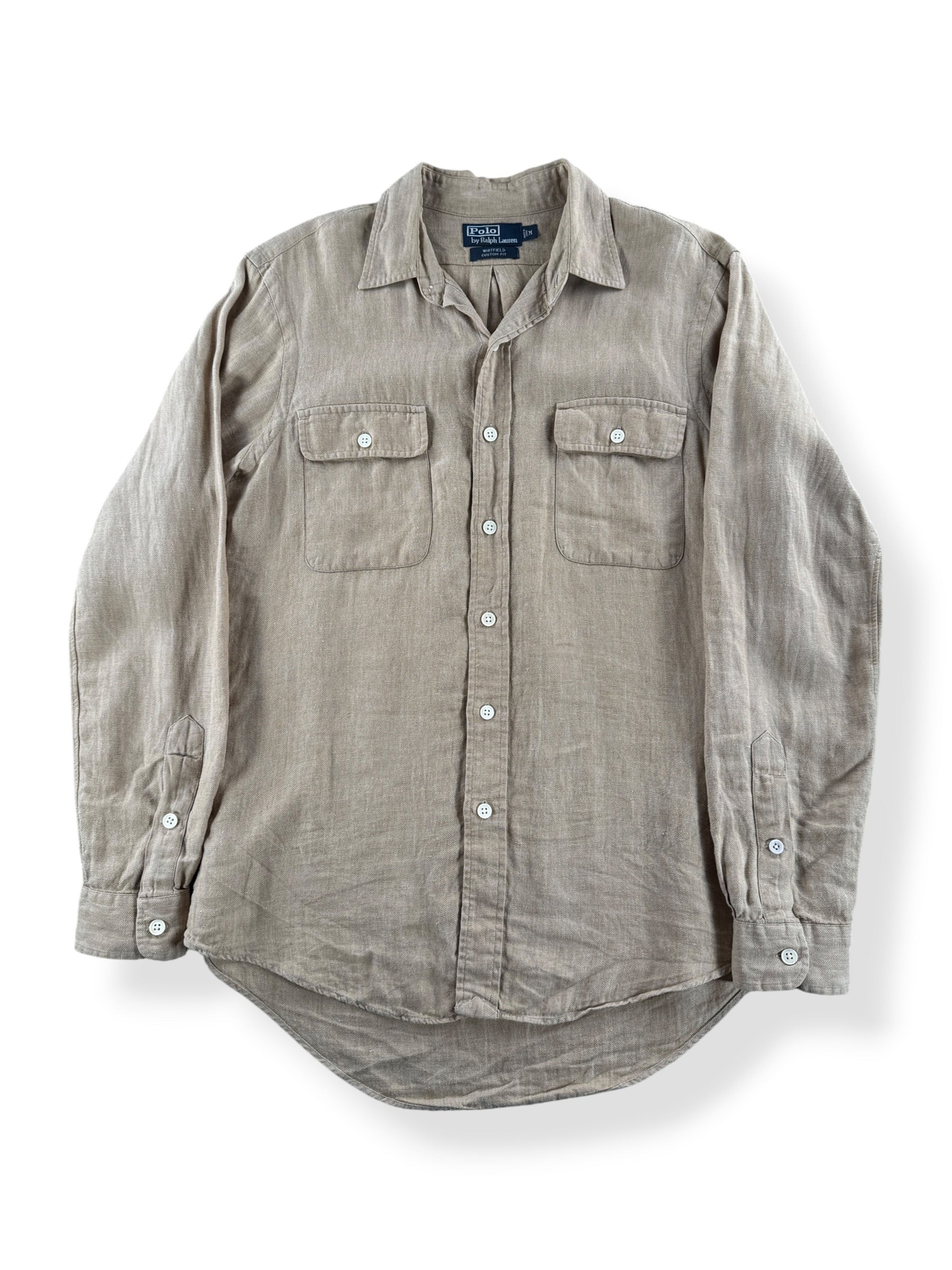 Front of Vintage Polo Ralph Lauren HBT Button Up Shirt SZ M