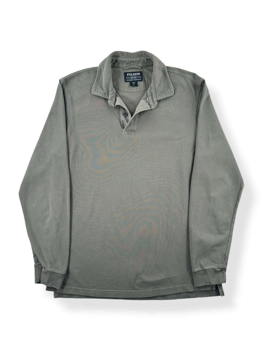 Front of Filson Long Sleeve Polo Shirt SZ M
