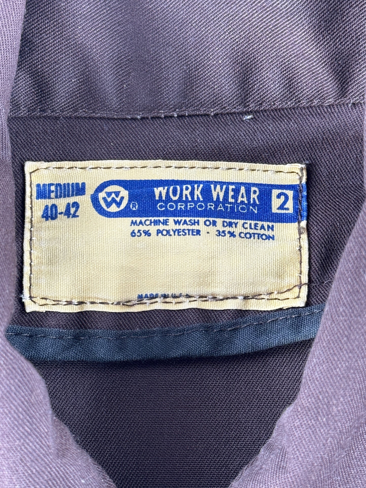 Tag on Vintage Brown 2 Pocket Gas Station Jacket SZ M