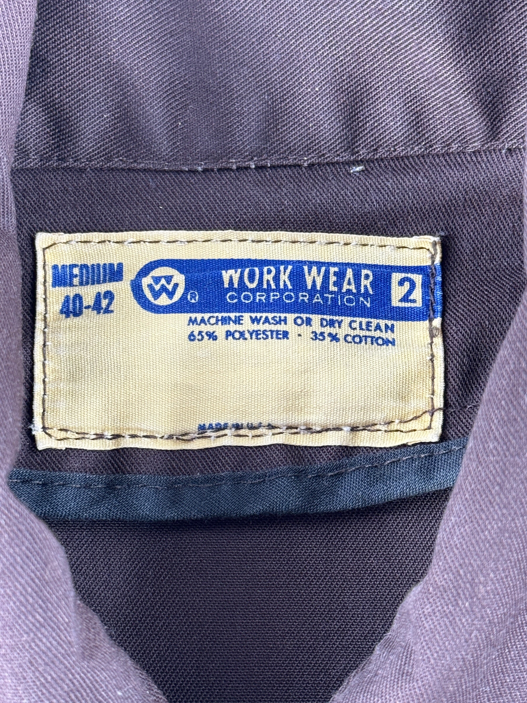 Tag on Vintage Brown 2 Pocket Gas Station Jacket SZ M