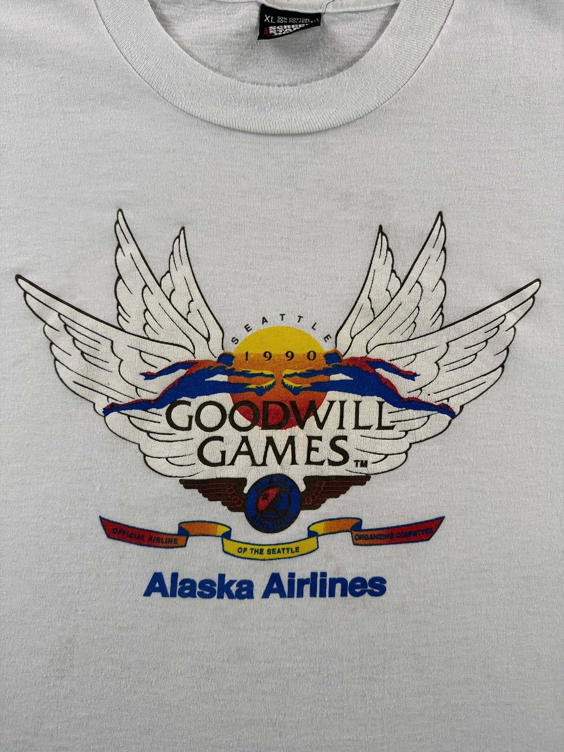 Graphic of Vintage 1990 Seattle Goodwill Games Tee SZ XL (fits L)
