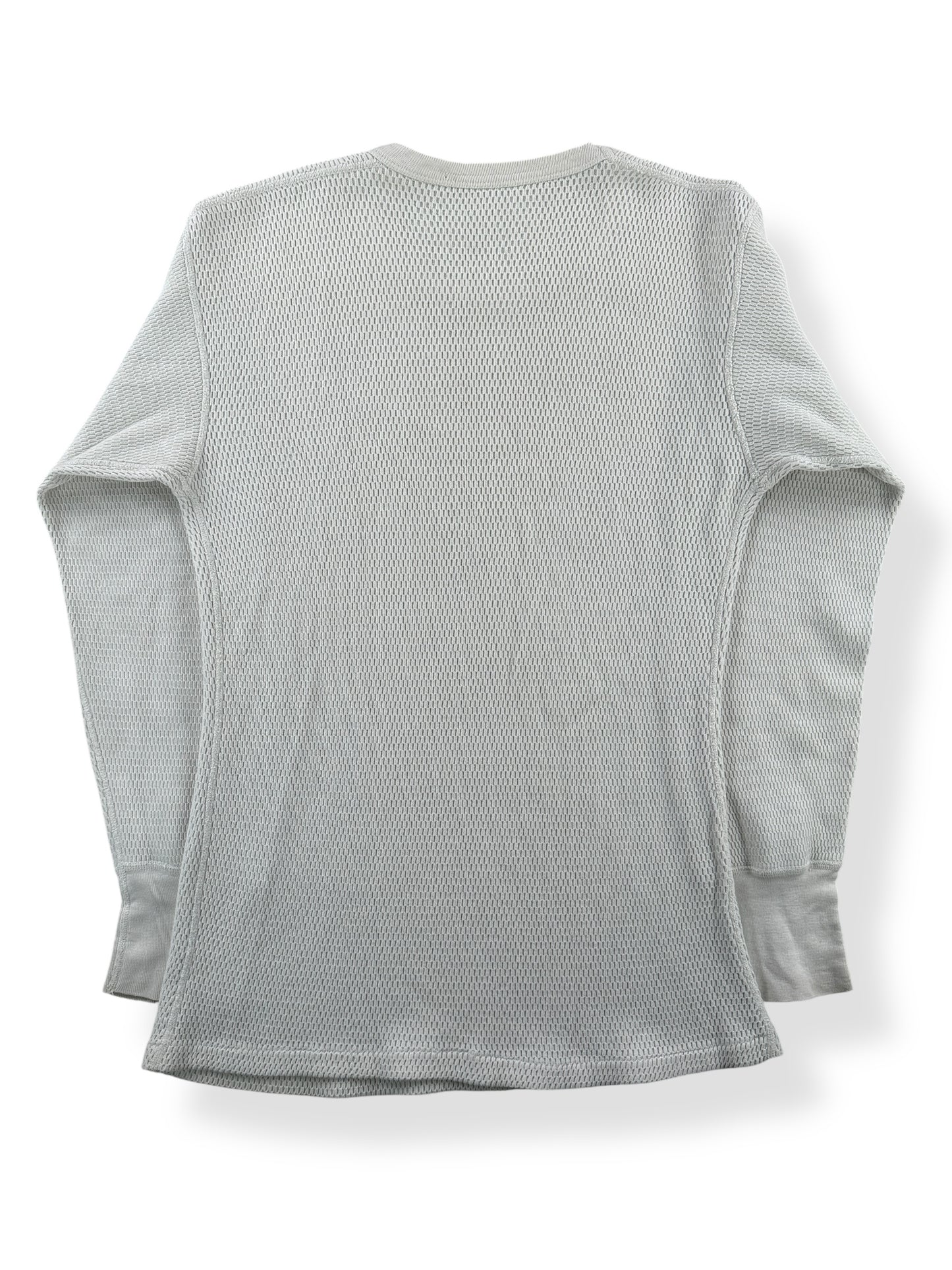 Back of Vintage Unbranded Thermal Waffle Top SZ S