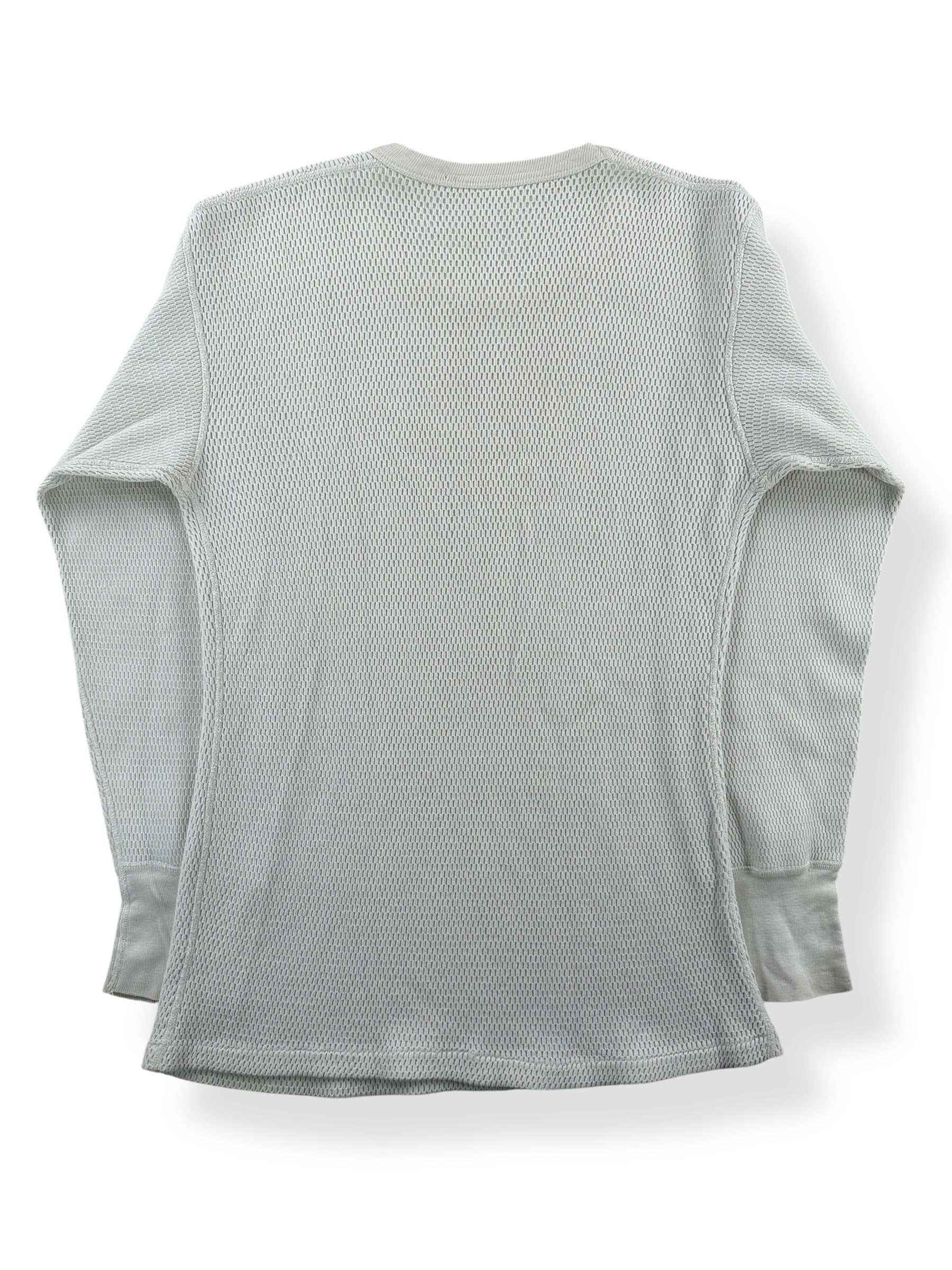 Back of Vintage Unbranded Thermal Waffle Top SZ S