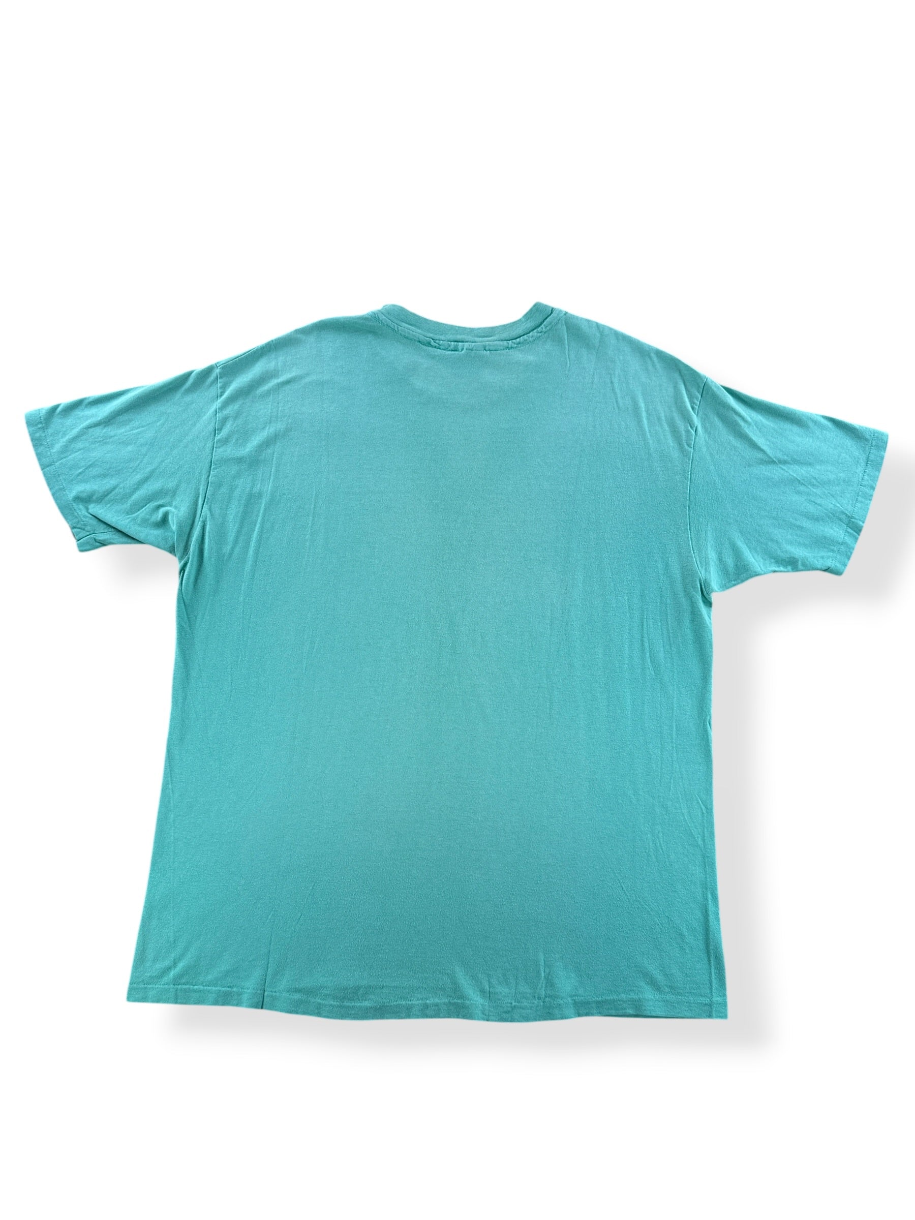 Back of Vintage Misty Teal Blank Tee SZ XXL (Fits XL)