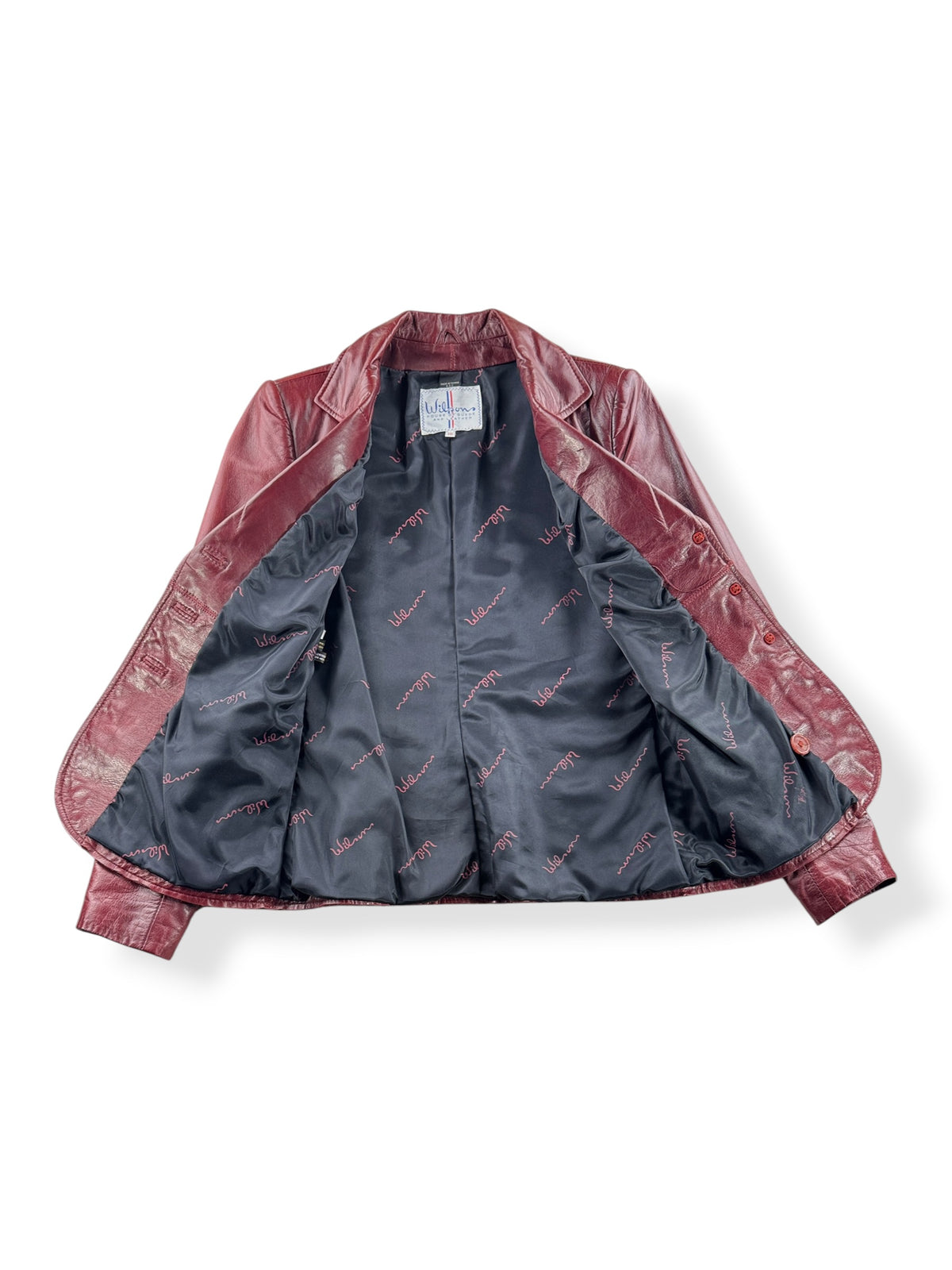 Inside of Vintage Wilson's Leather Jacket SZ 10