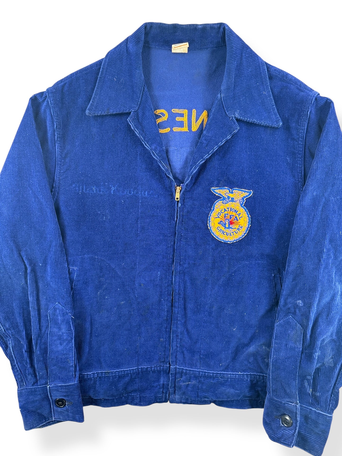 Front Close Up of Vintage Minnesota Minneapolis FFA Jacket SZ 44