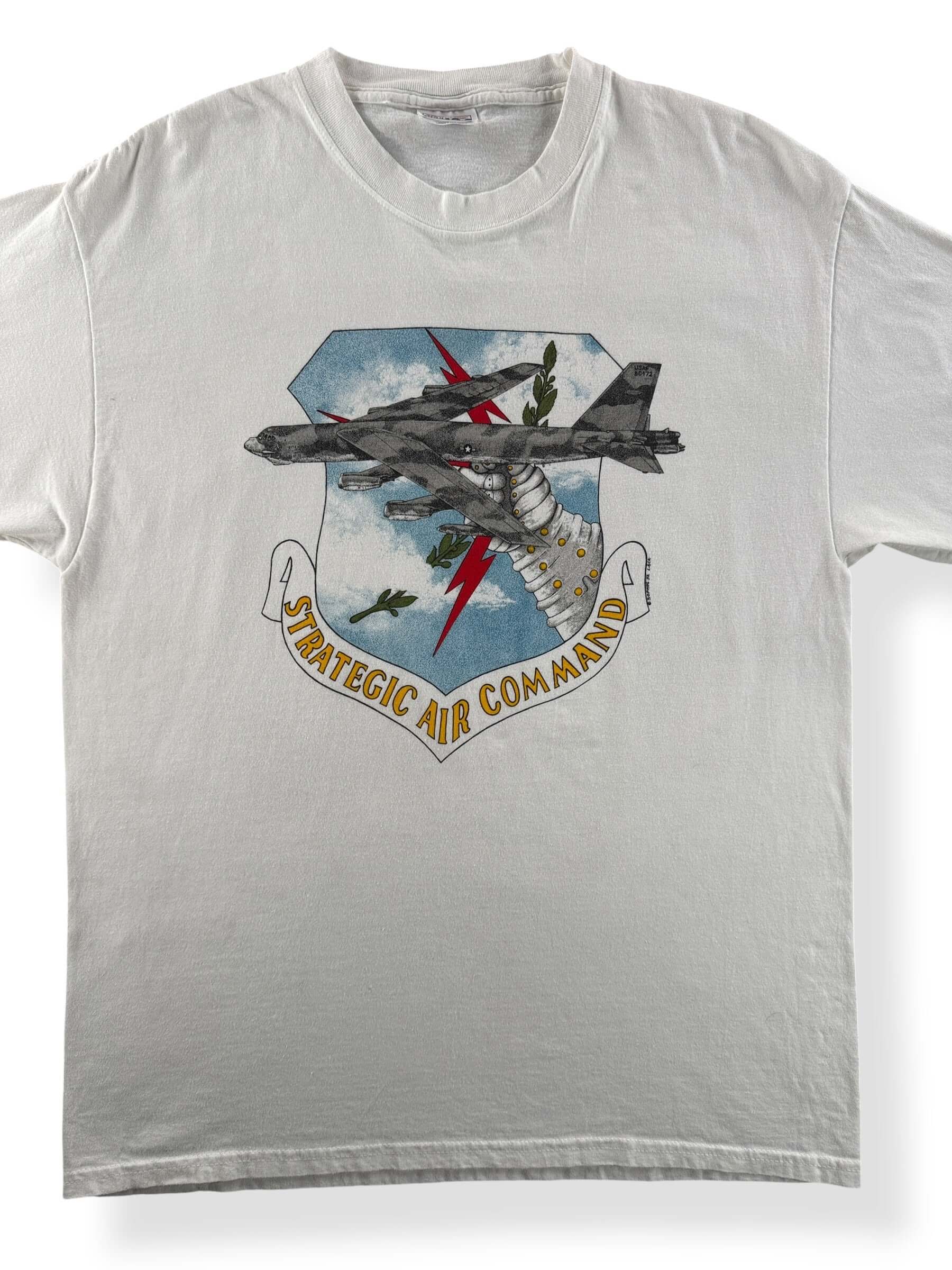 Front Close Up of Vintage Strategic Air Command Tee SZ L