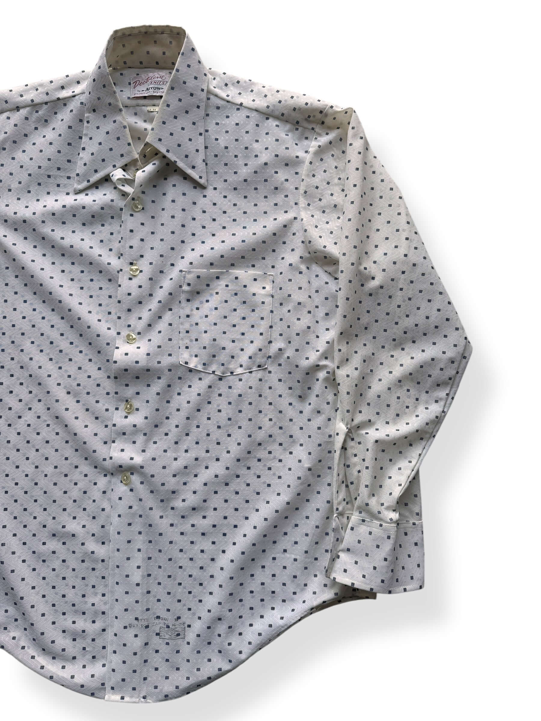Front Left of Vintage Arrow Dectolene Knit Shirt SZ XL
