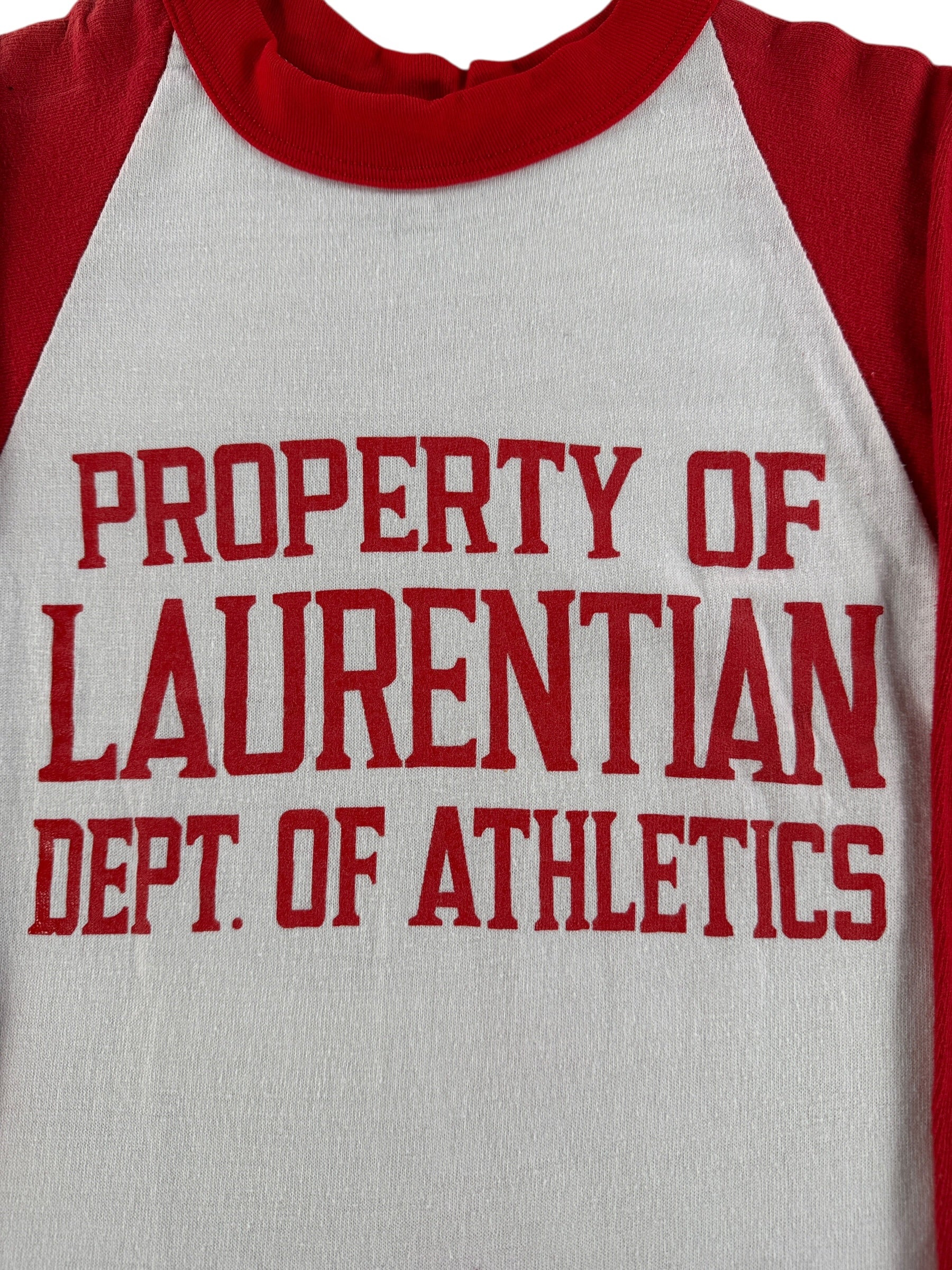 Graphic of Vintage Laurentian Raglan Tee SZ S (Fits XXS)