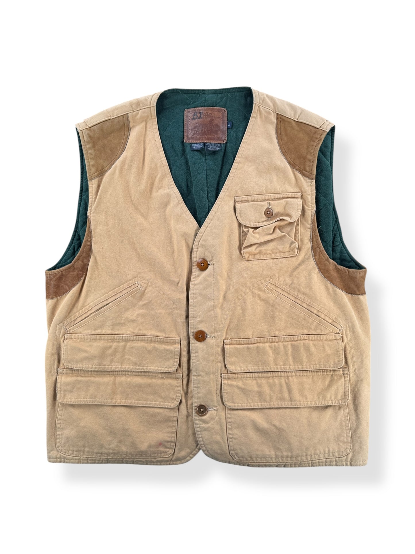 Front of Vintage Ralph Lauren Polo Sportsman Hunting Vest SZ L