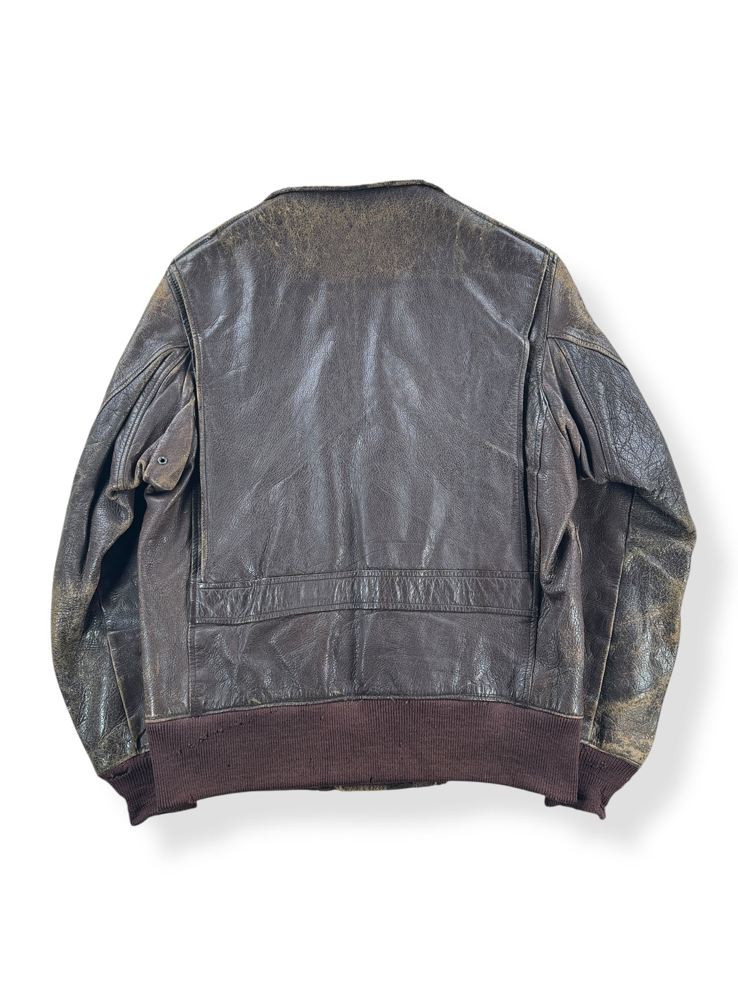 Back of Vintage USN G-1 Leather Jacket SZ L