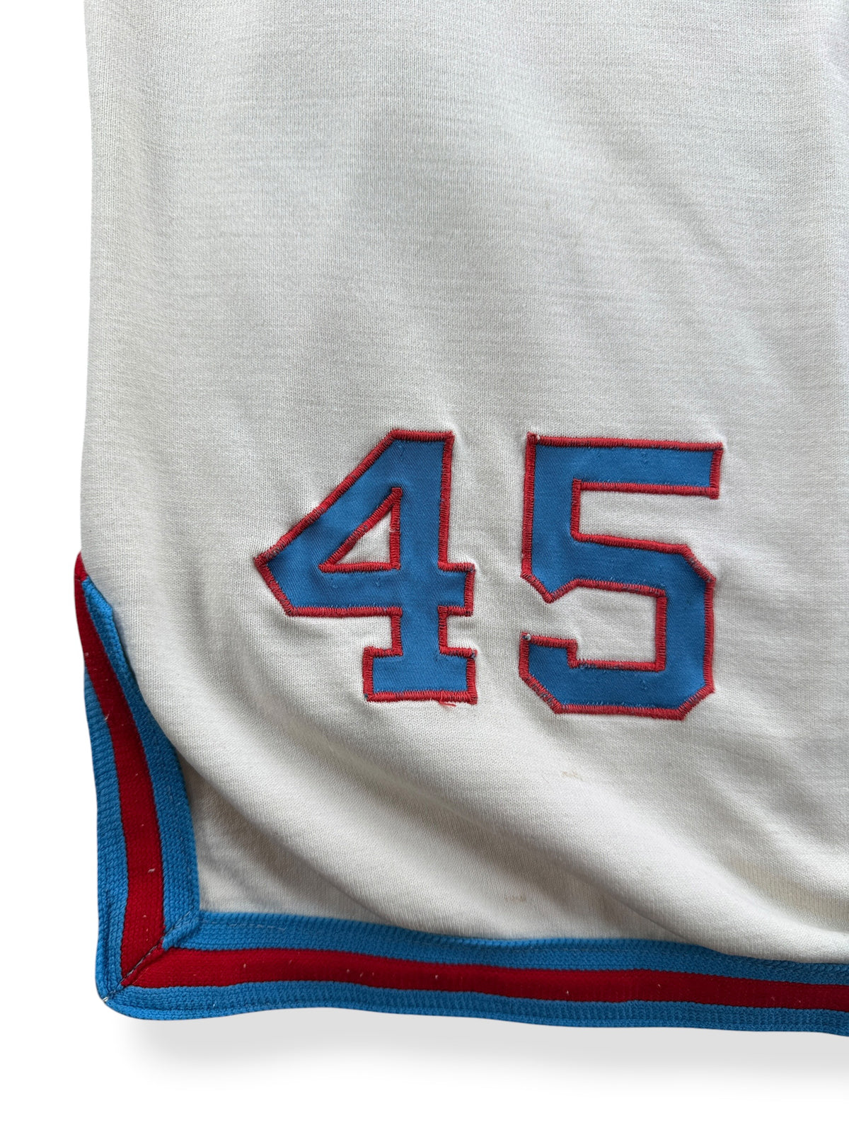 Number 45 on Vintage Athletic Supply Sealth Jersey SZ 44