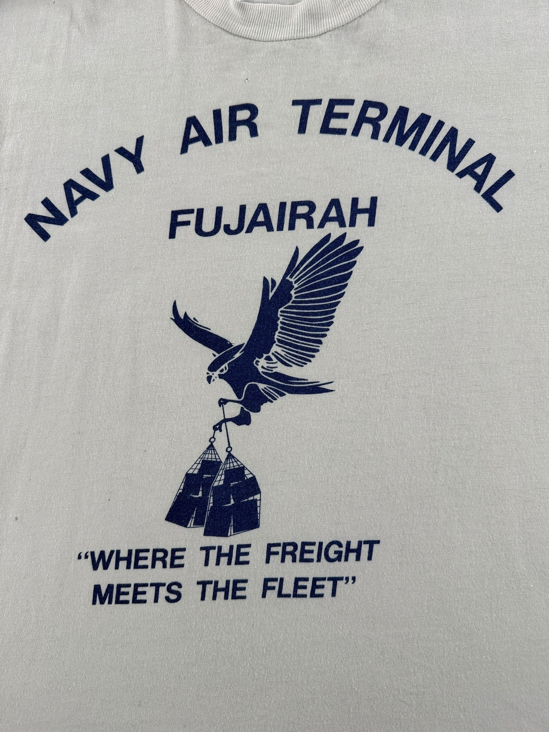 Graphic of Vintage Navy Air Freight Shirt SZ M