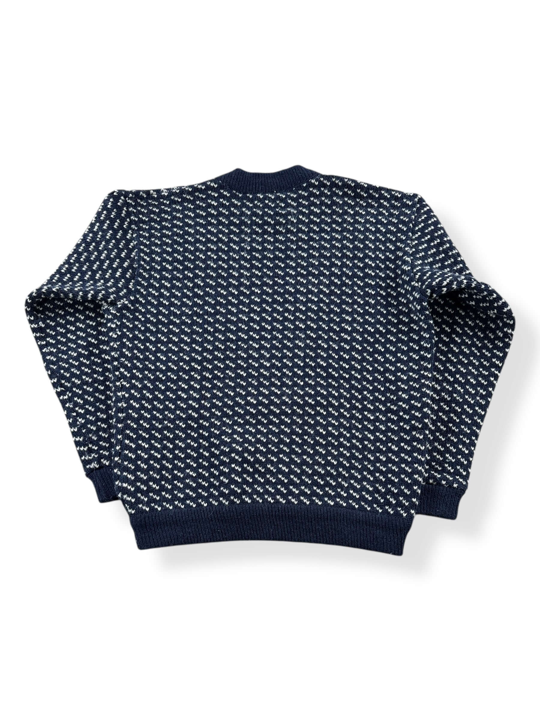 Rear View of Vintage L.L. Bean Norwegian Birdseye Sweater SZ M