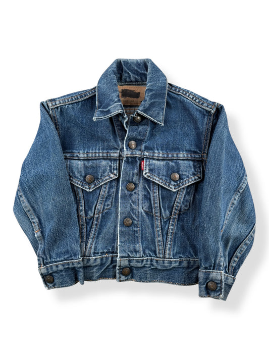 Front View of Vintage Childs Size Big E Levis Type III Trucker Jacket