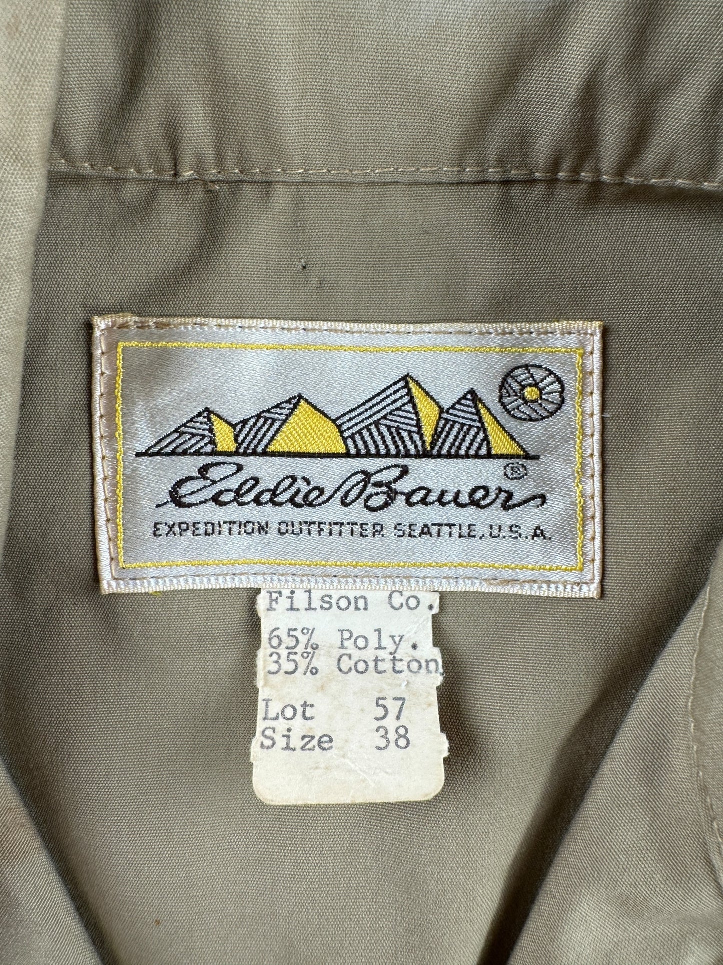 Tag on Vintage Eddie Bauer Filson Jacket SZ 38