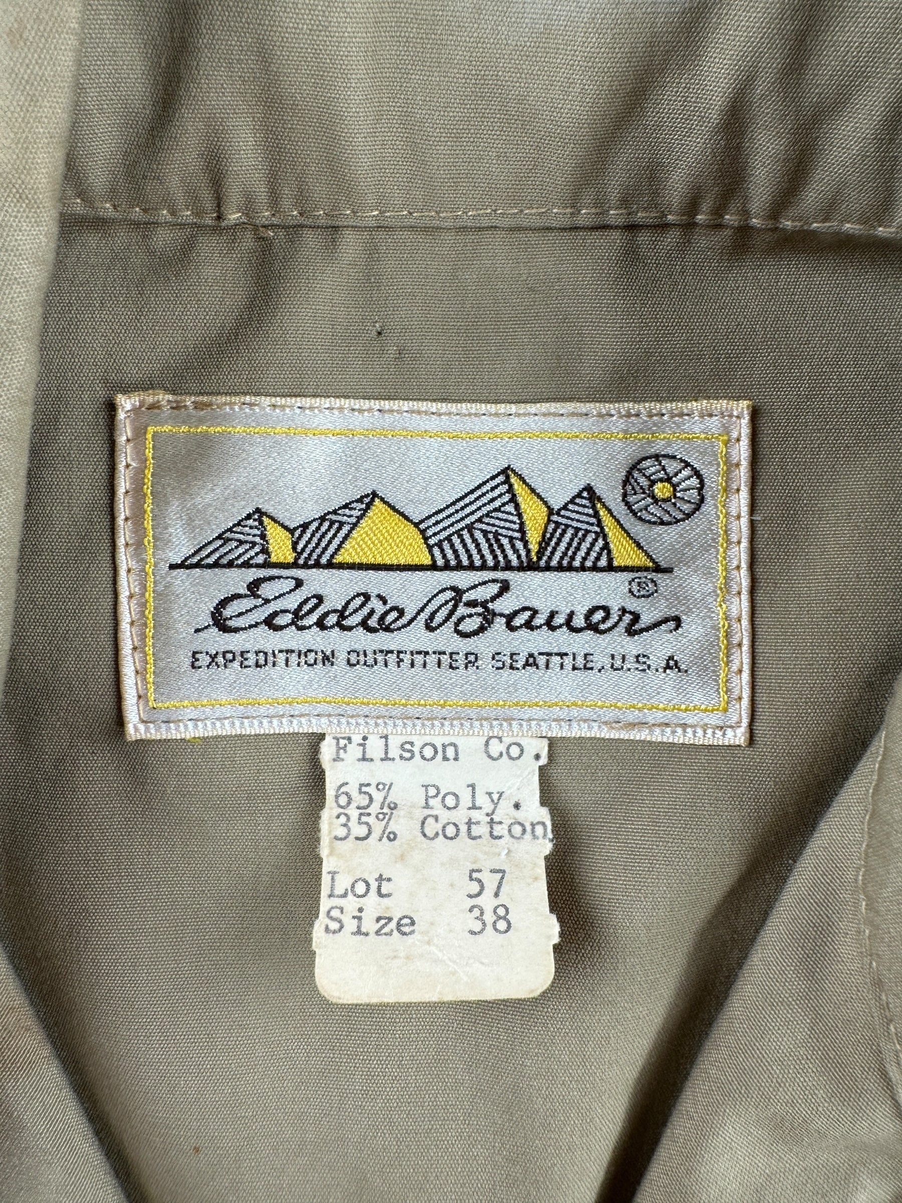 Tag on Vintage Eddie Bauer Filson Jacket SZ 38