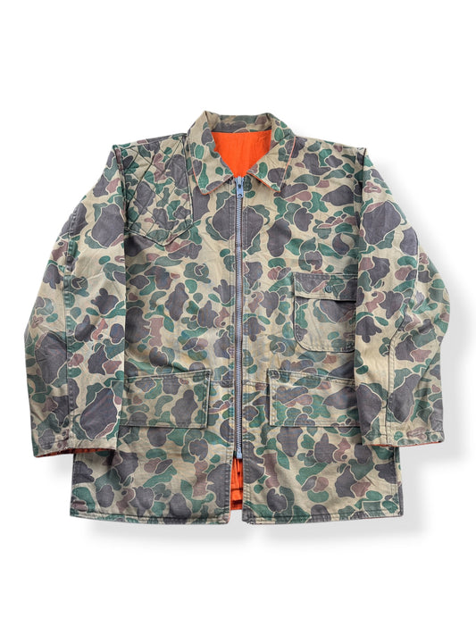 Front of Vintage Duck Camo Reversible Hunting Jacket SZ L