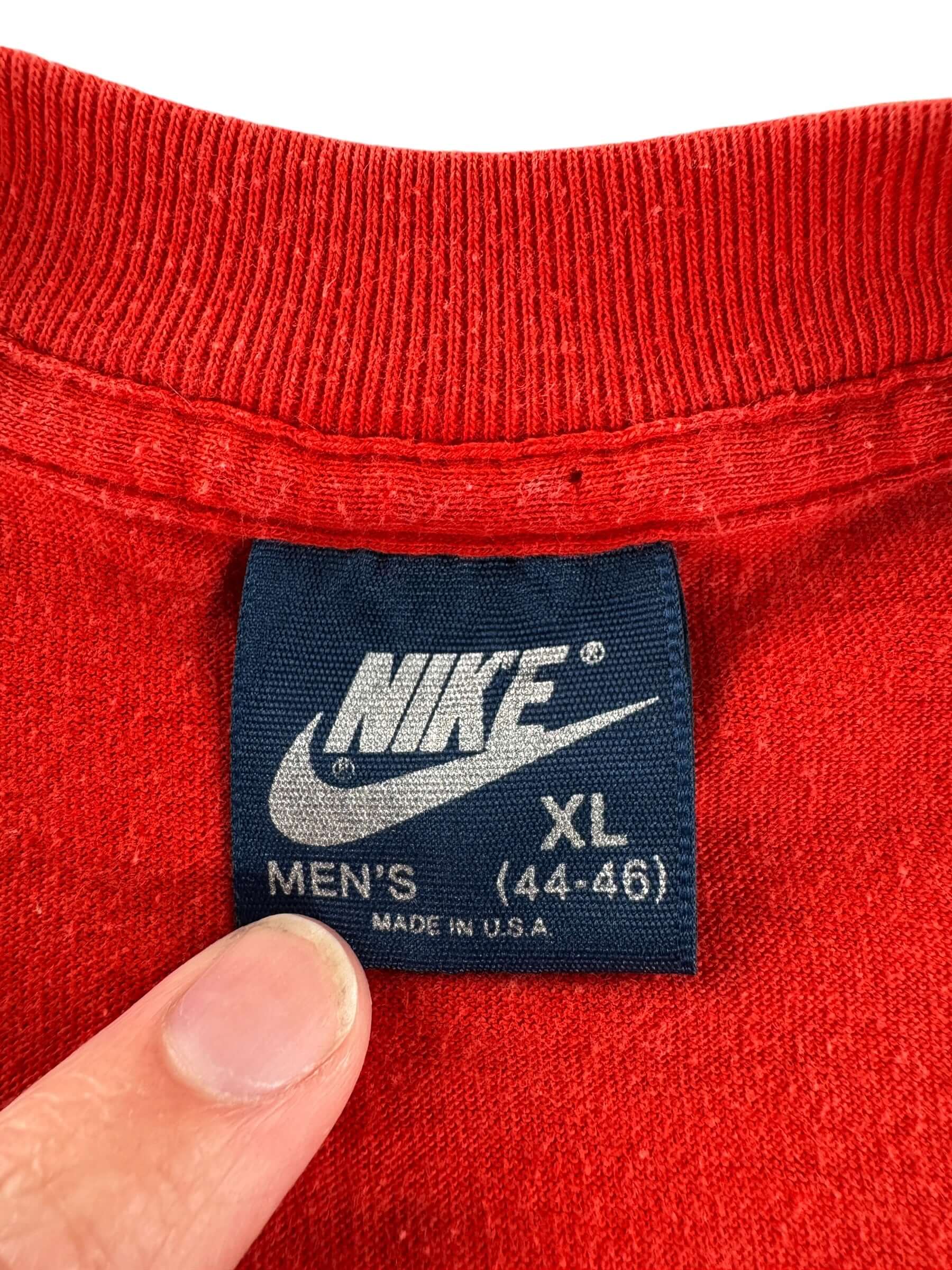 Tag on Vintage Nike Blue Tag Swoosh Tee SZ XL (Fits M)