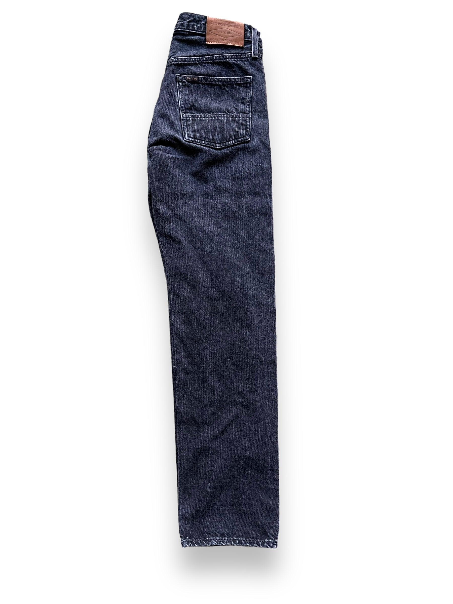 Folded Side View of Black Filson Jeans W31 |  Filson Dungarees | Filson Workwear Seattle