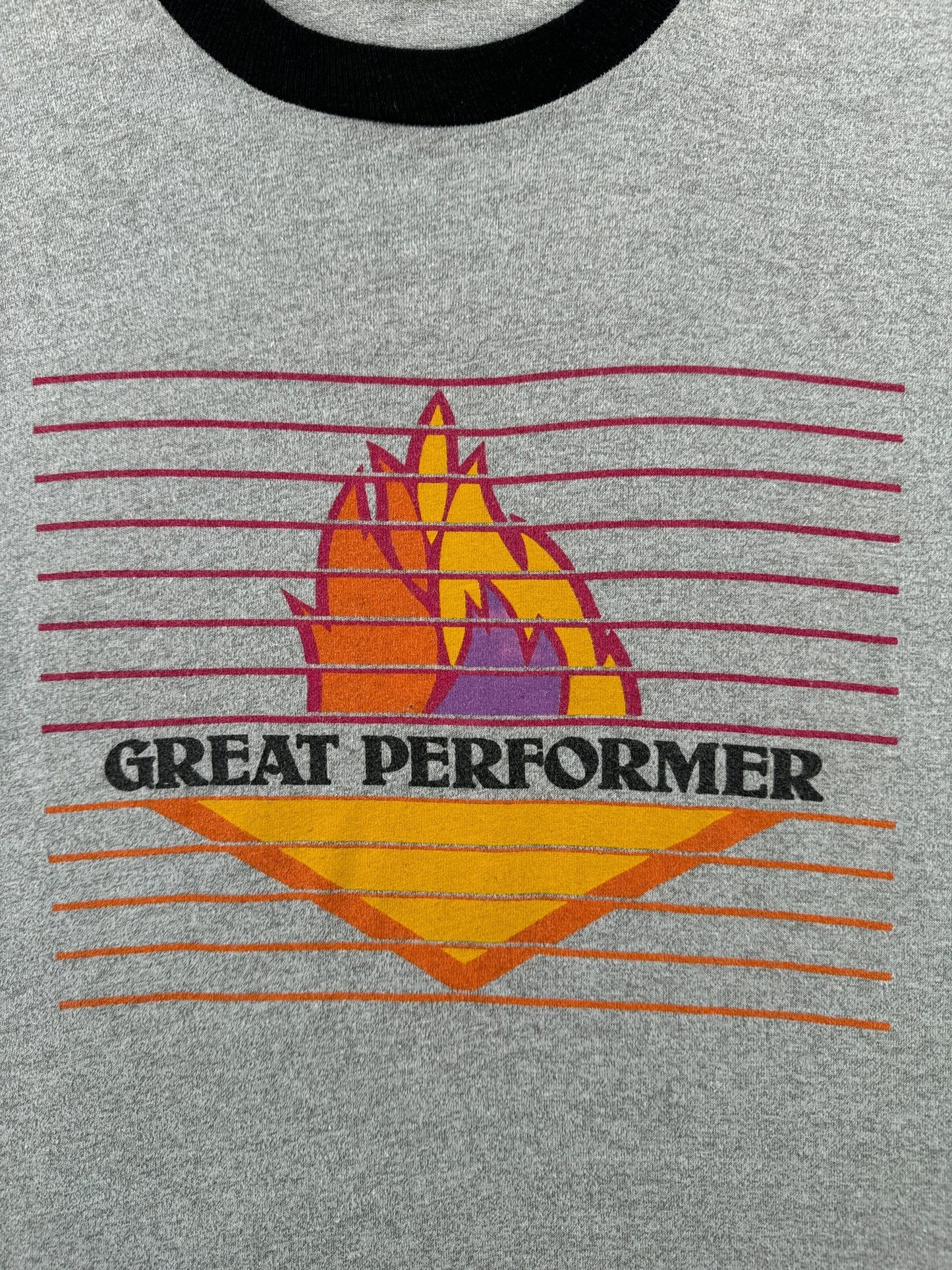 Graphic of Vintage Great Performer Ringer Tee SZ L