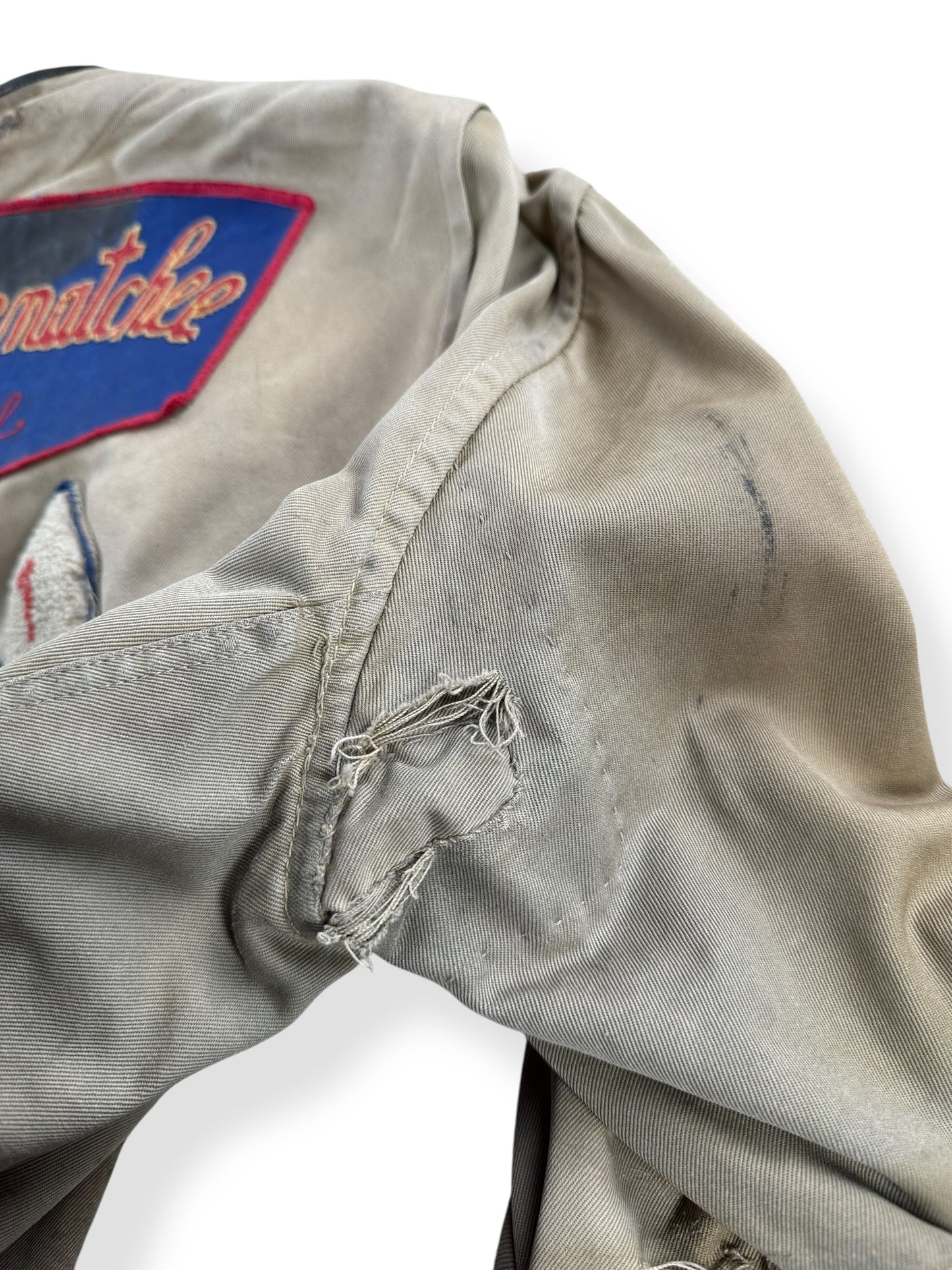 Pit Repair on Vintage Shooting Jacket w/ Great Patches SZ 44 (Fits M)