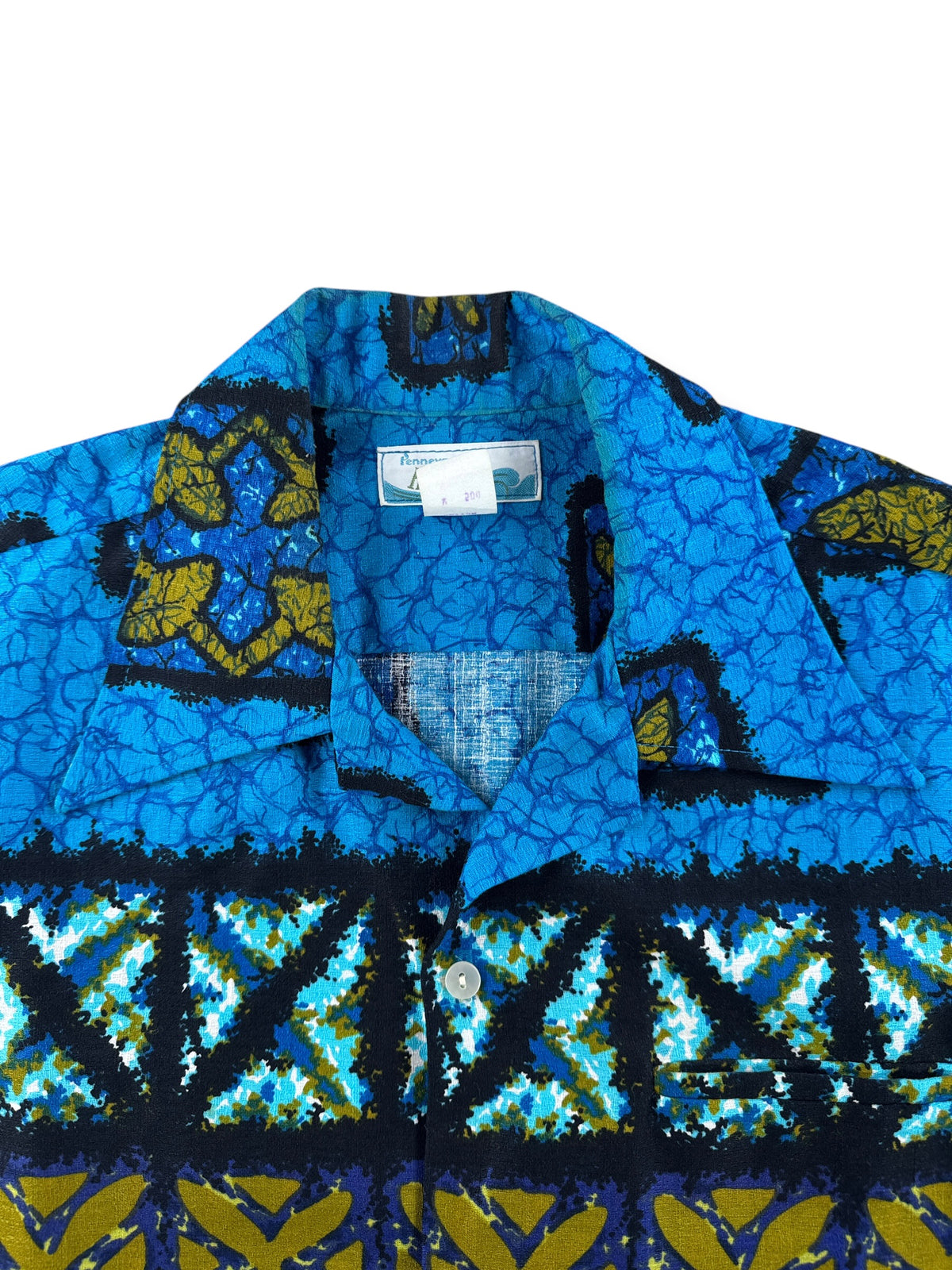Collar on Vintage Penney's Barkcloth Aloha SZ M