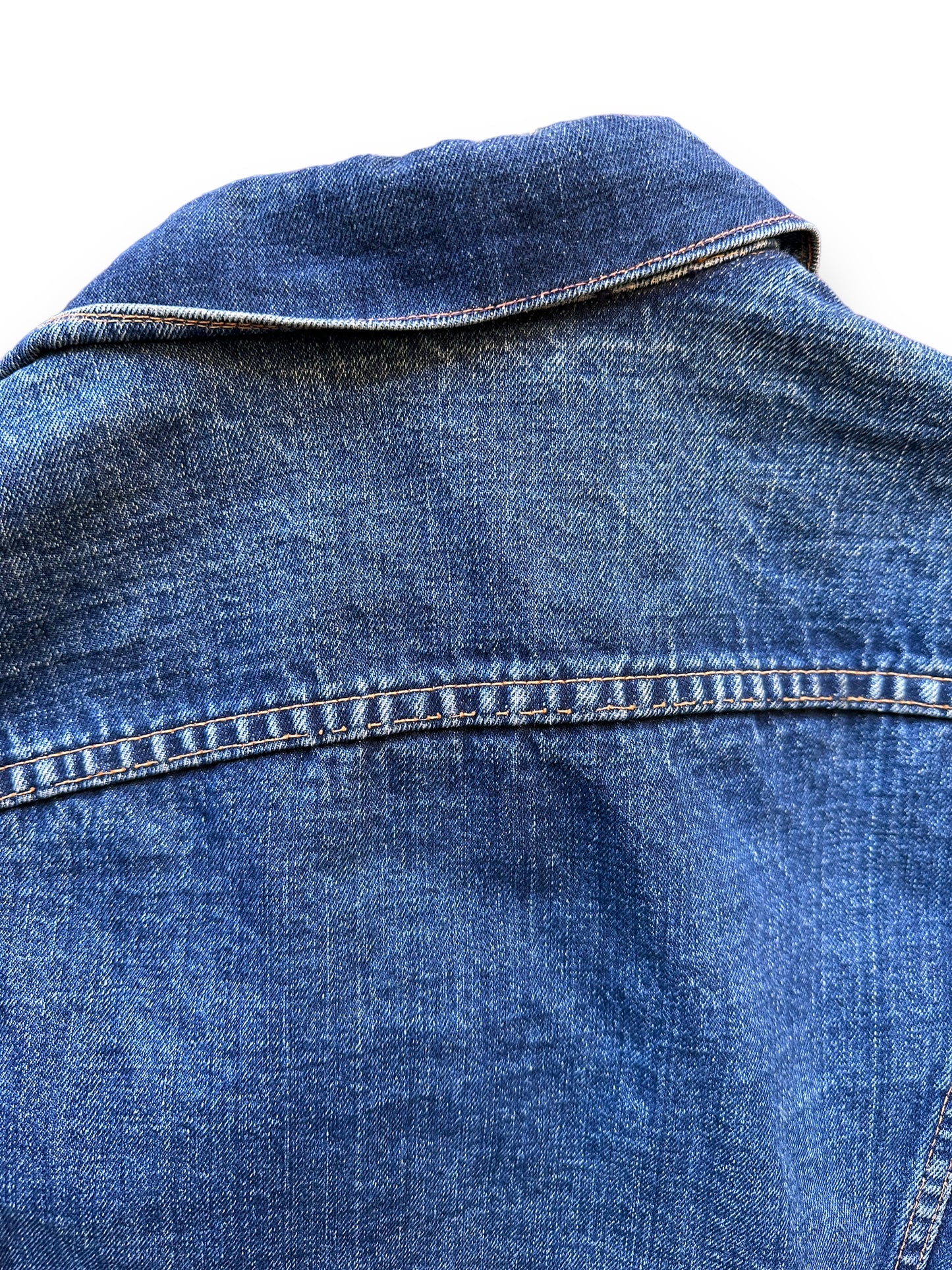 Replacement Collar on Vintage Levi's Big E Blanket Lined 70505 Denim Jacket SZ 40 | Vintage Denim Workwear Seattle | Seattle Vintage Denim