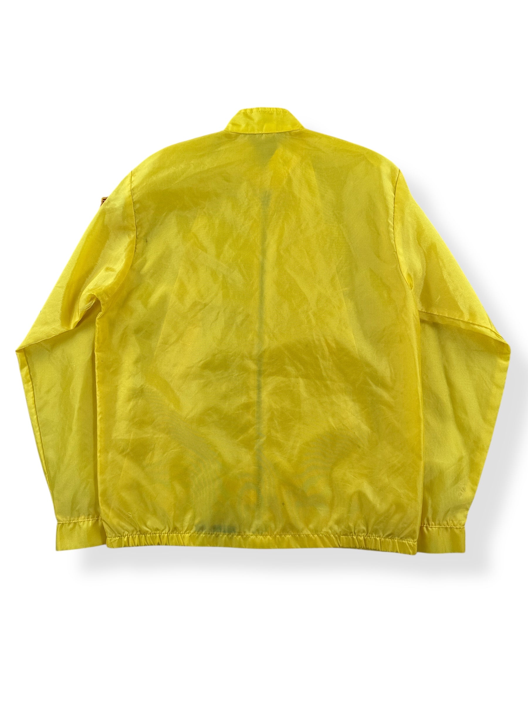 Back of Vintage Chrysler Yellow Racing Jacket SZ S