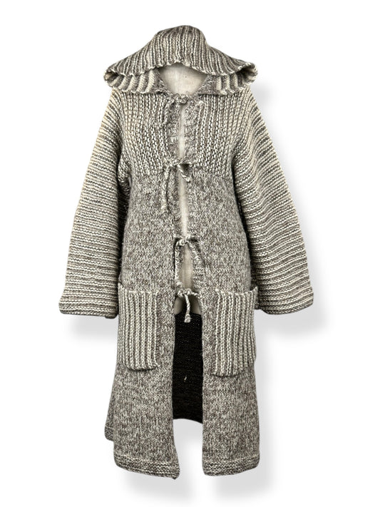 Front view of 1970s Jr Gallery Wool Long Cardigan M