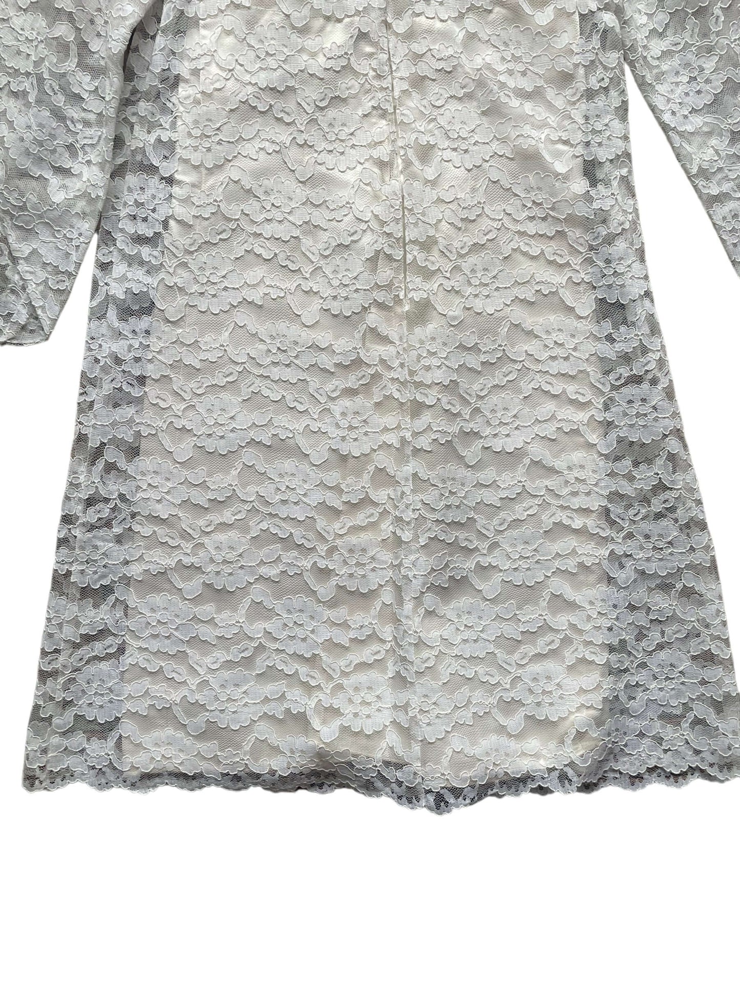 Back skirt view of Vintage 1960s Lace Mini Dress |  Barn Owl Vintage Dresses | Seattle Vintage Ladies Clothing