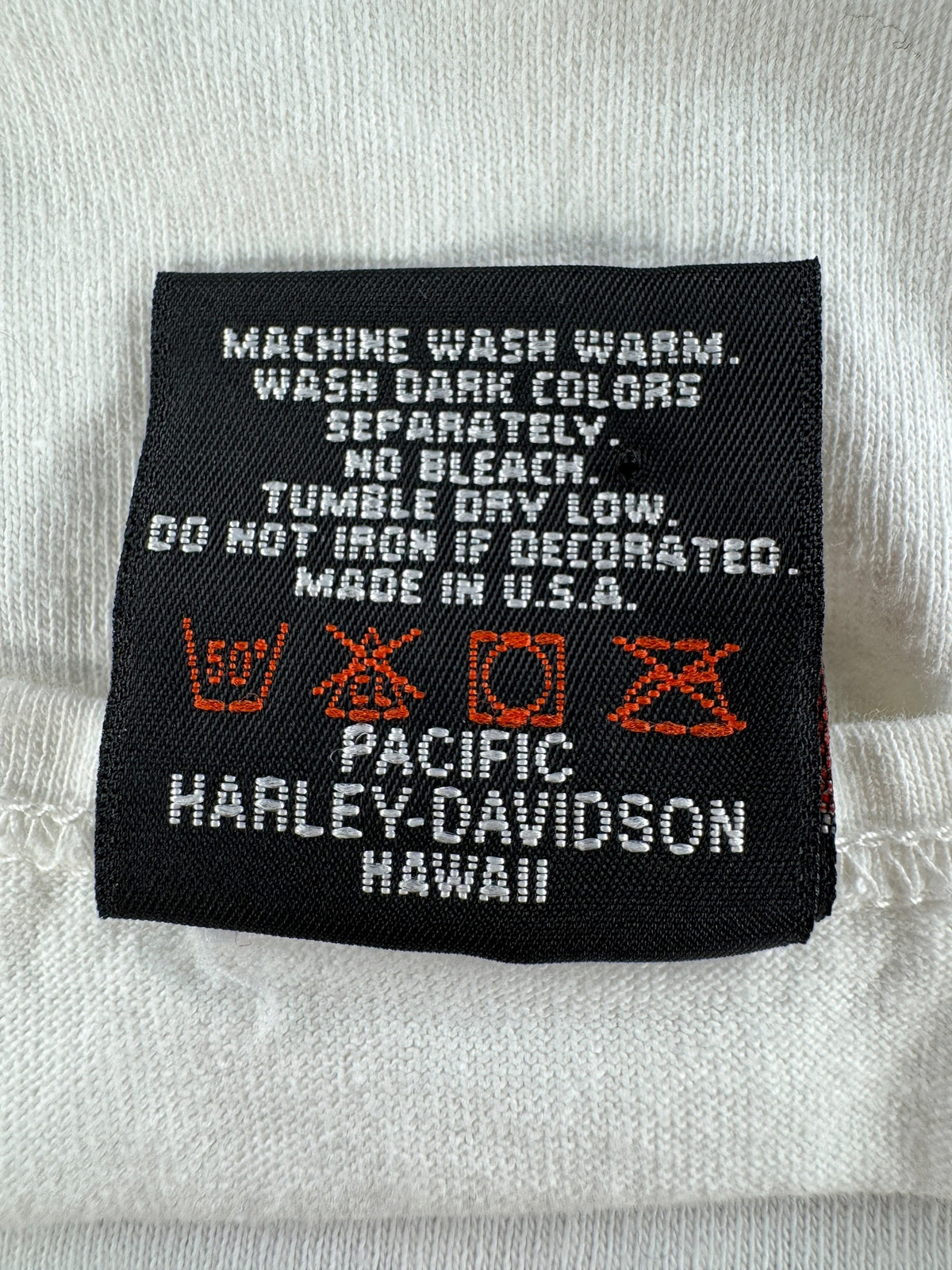 Label on Vintage Harley Davidson Hawaii Tank Top SZ M (Fits S)