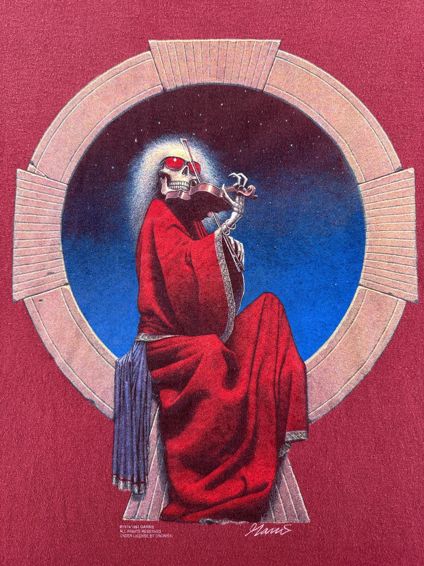 Graphic of Vintage Grateful Dead Blues for Allah Tee SZ XL