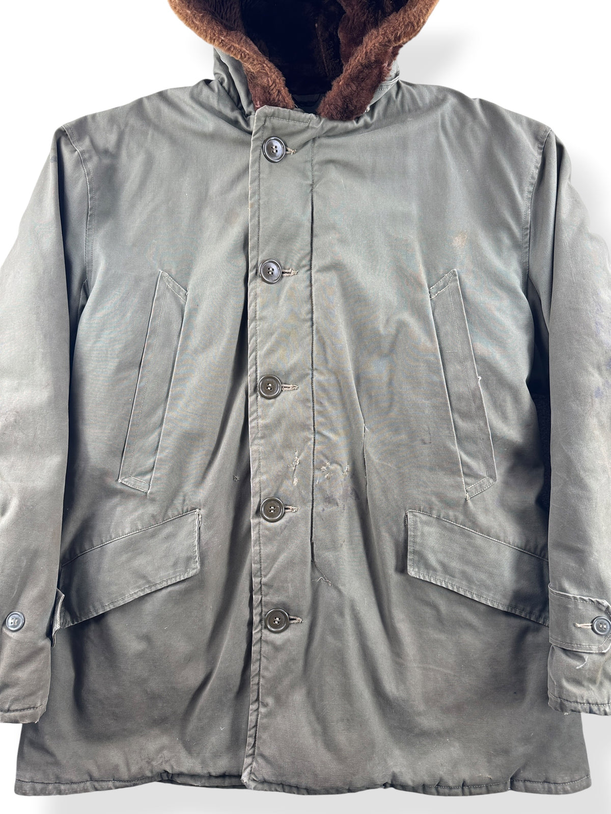 Close-up of Vintage B-9 Civilian Parka SZ XL